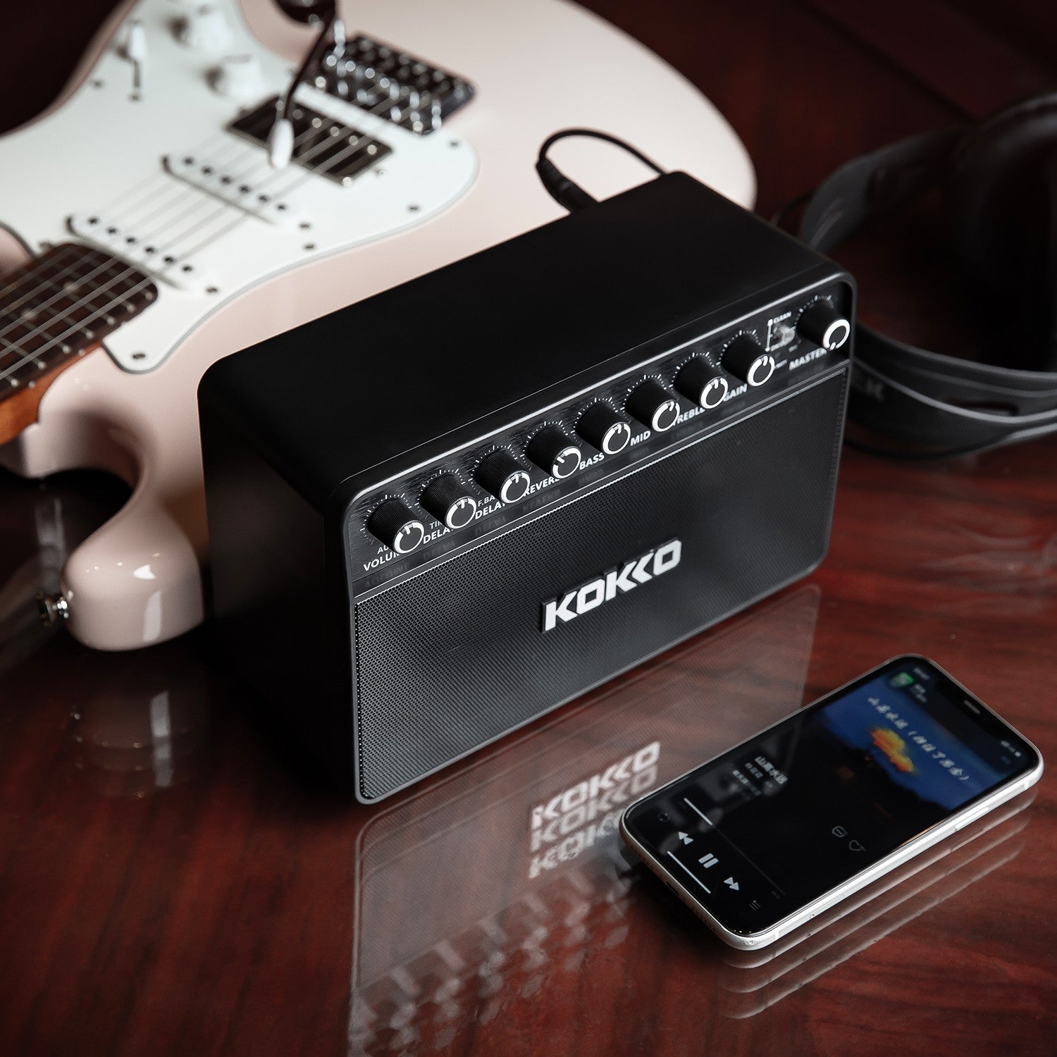 (PREDORDER: MID OCT 2026) Kokko KG20 20W Portable Rechargable Modeling Electric Guitar Amplifier w/ Bluetooth & Headphone Output