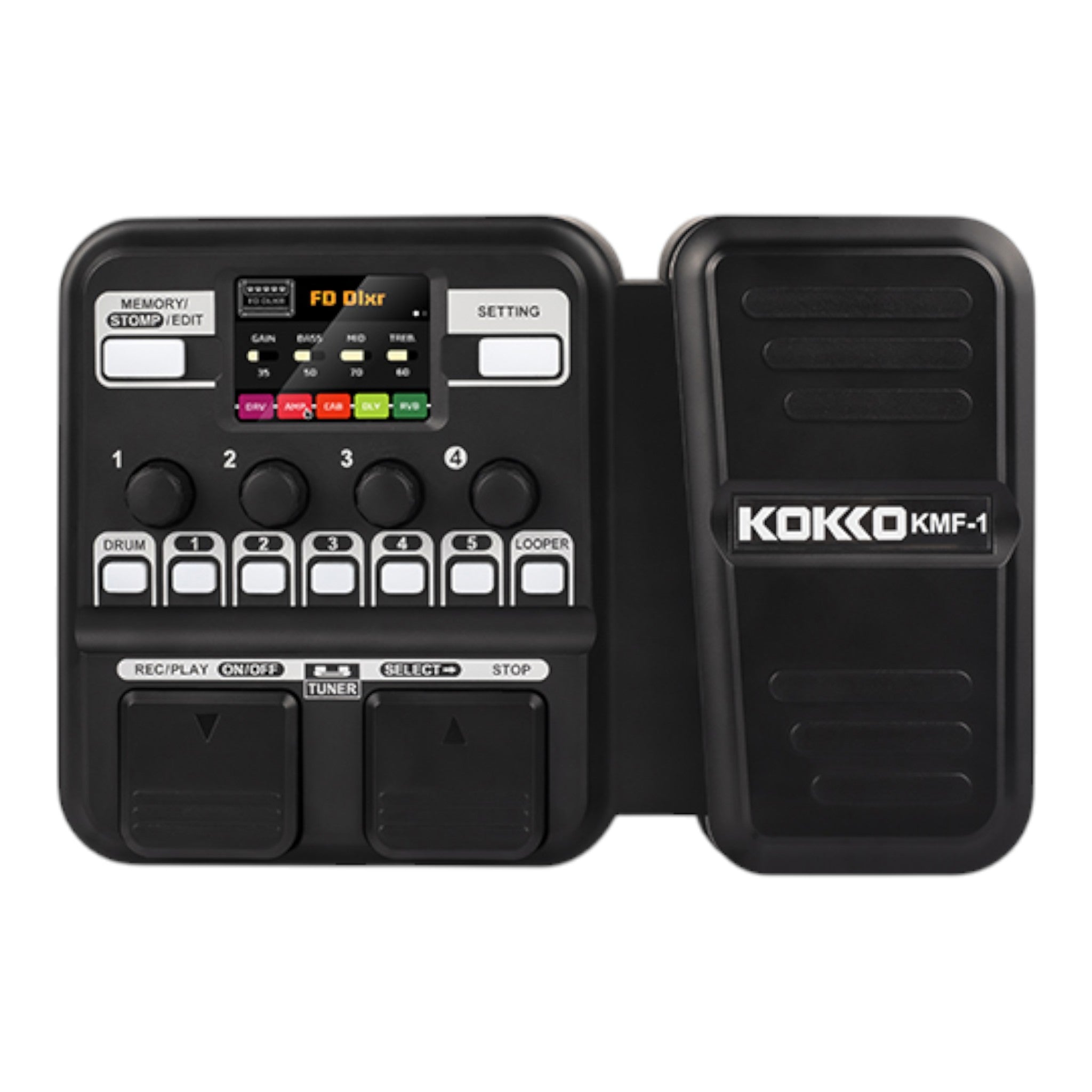(PREORDER: MID OCT 2026) Kokko KMF1 Guitar Multi-Effects Pedal with Amp & Cabinet Modeling & Built-in Drum Machine