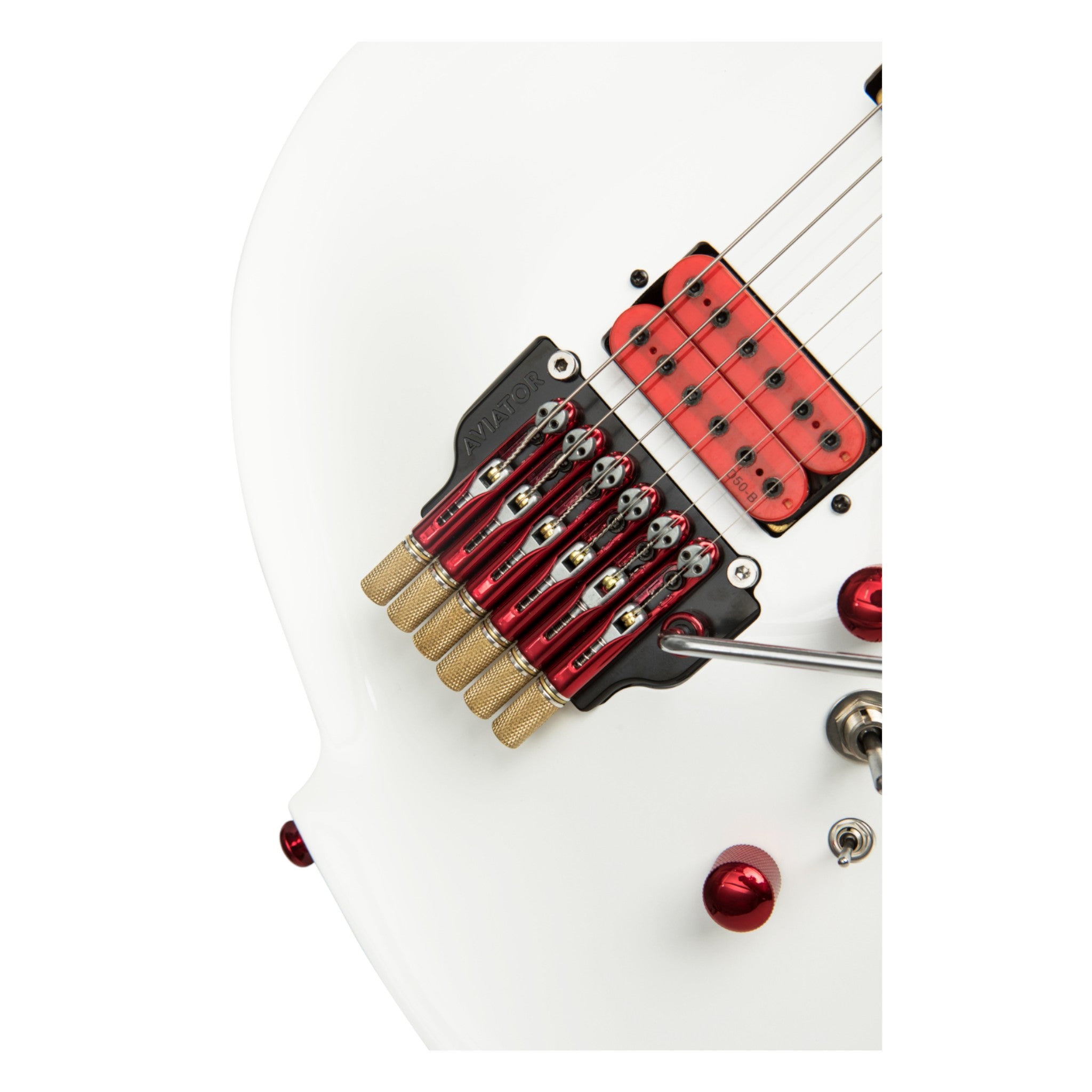 Koloss GTEMOHWH White Headless Electric Guitar with Aluminim Body