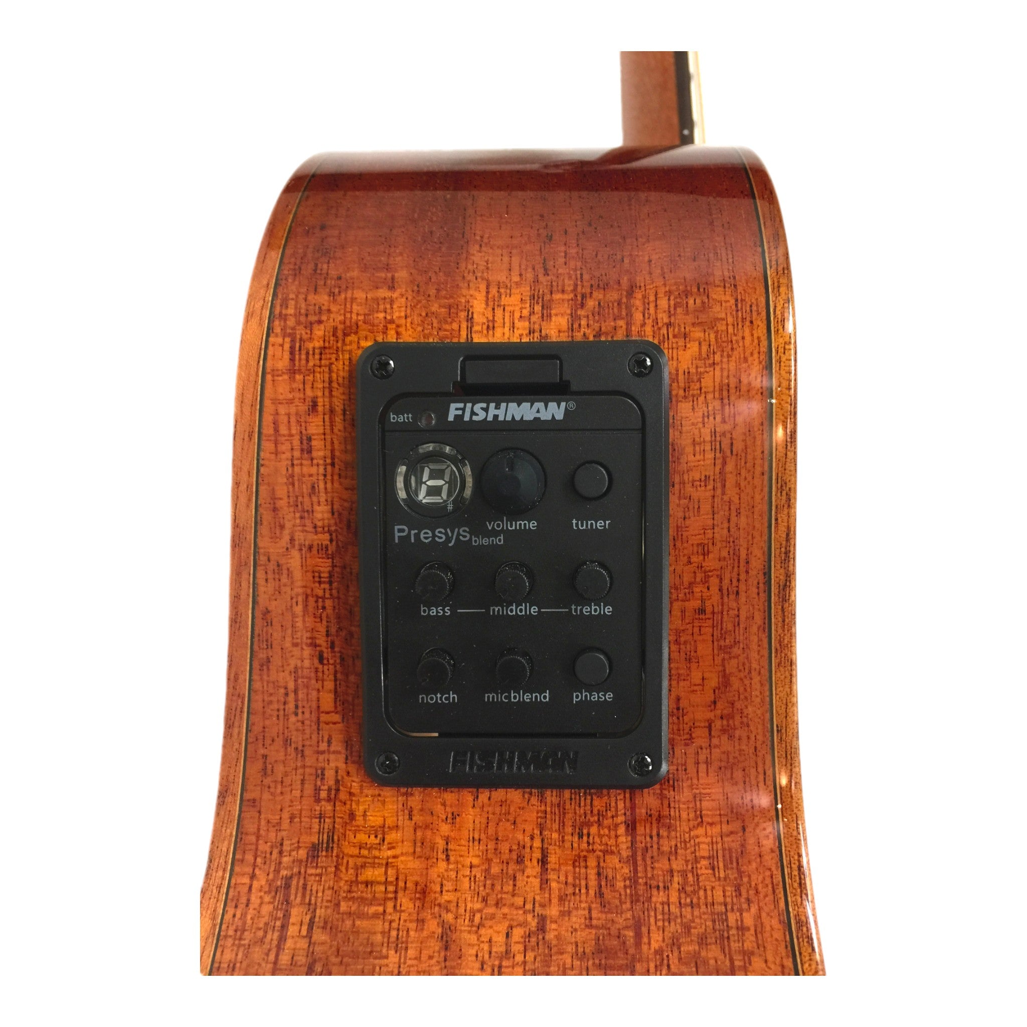 Kriens KA430CSB Flame Maple Top Built-In Fishman Pickup/Tuner OM Cutaway Acoustic Guitar - Natural