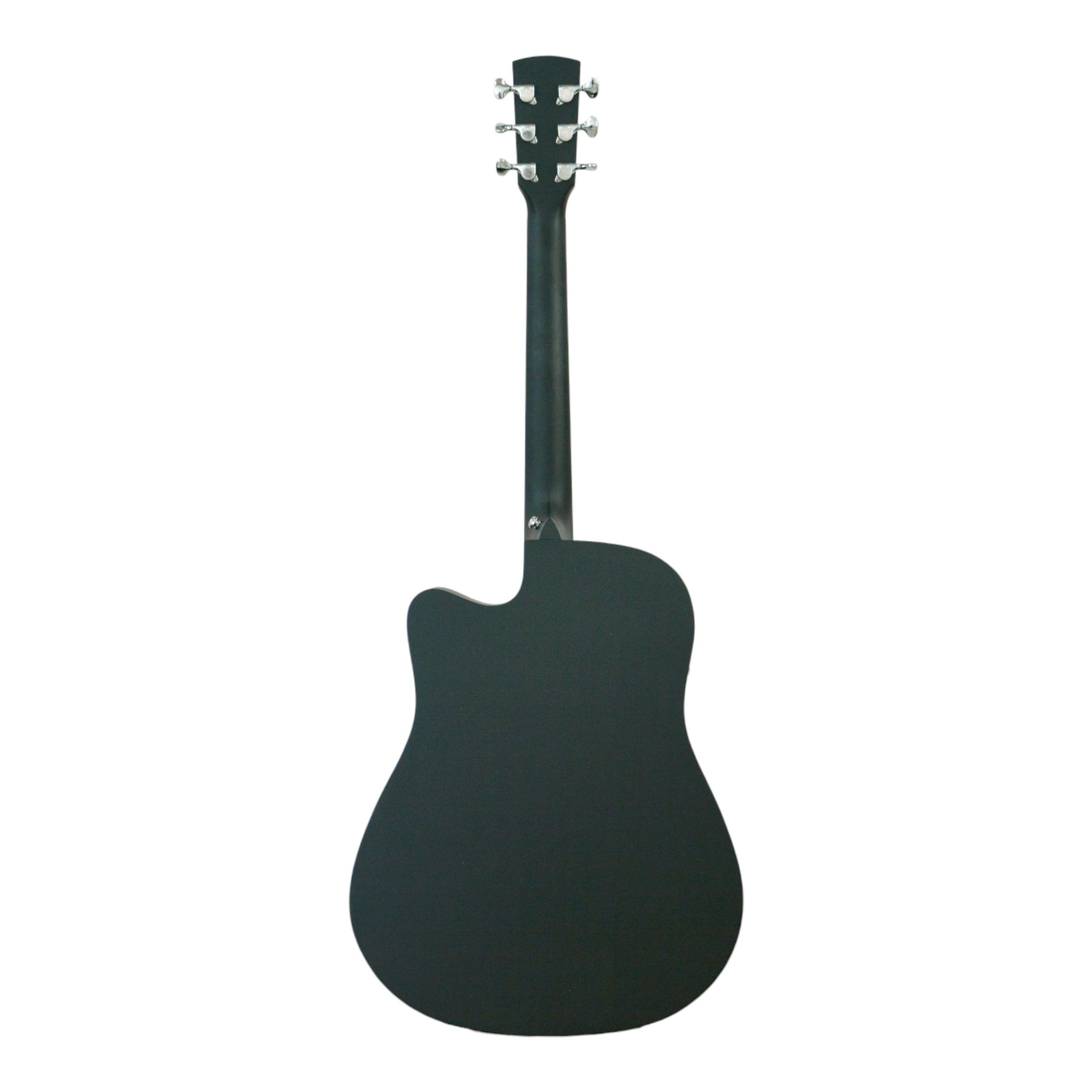 Mentreel HB6DCBK 41" Spruce Top Dreadnought Cutaway Acoustic Guitar - Black Matte