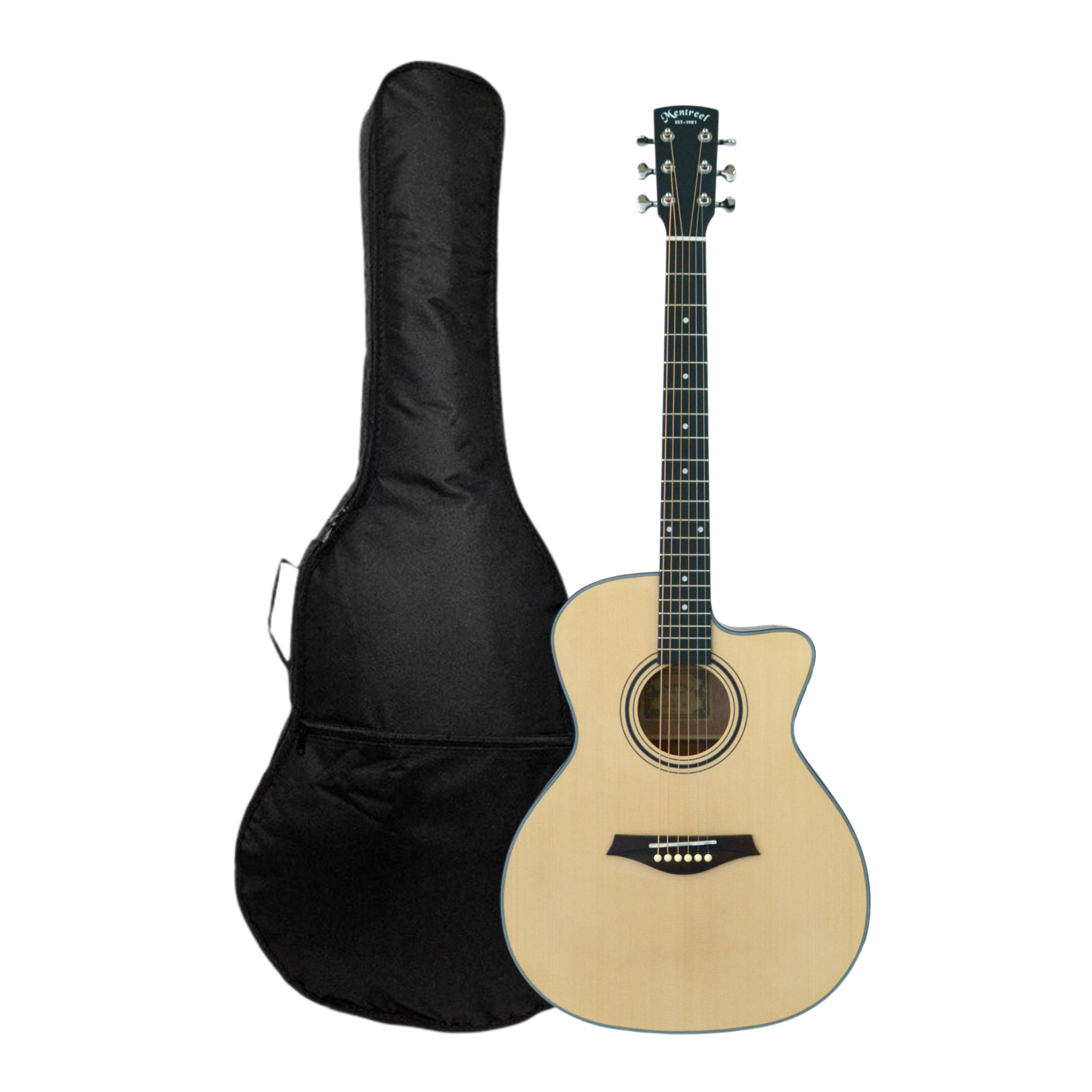Mentreel HB6GAC 41" Spruce Top OM Cutaway Acoustic Guitar - Natural Matte