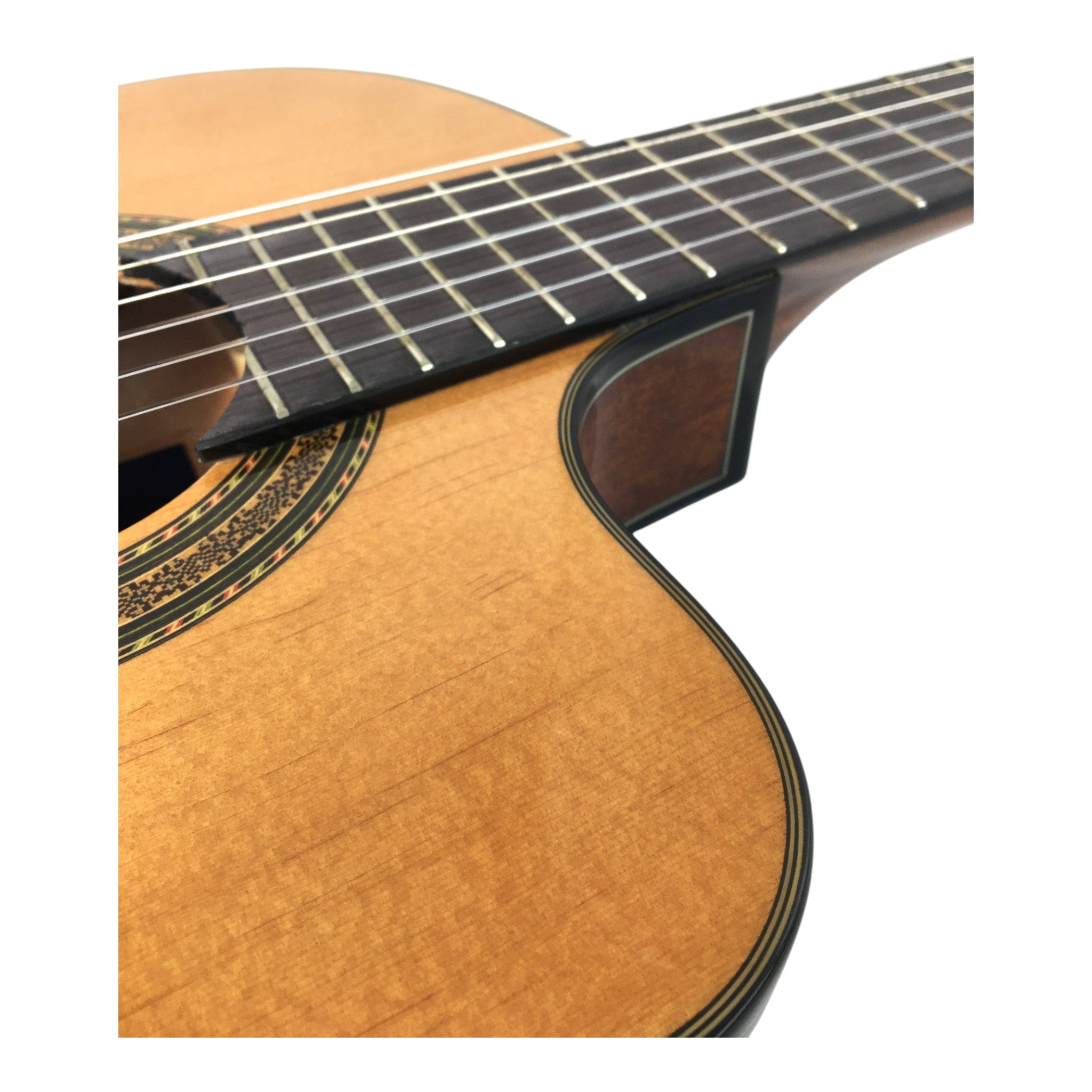 Miguel Rosales Solid Spruce Thin-Body Cutaway Built-In Pickup/Tuner Classical Guitar - Natural C3BCEQSM