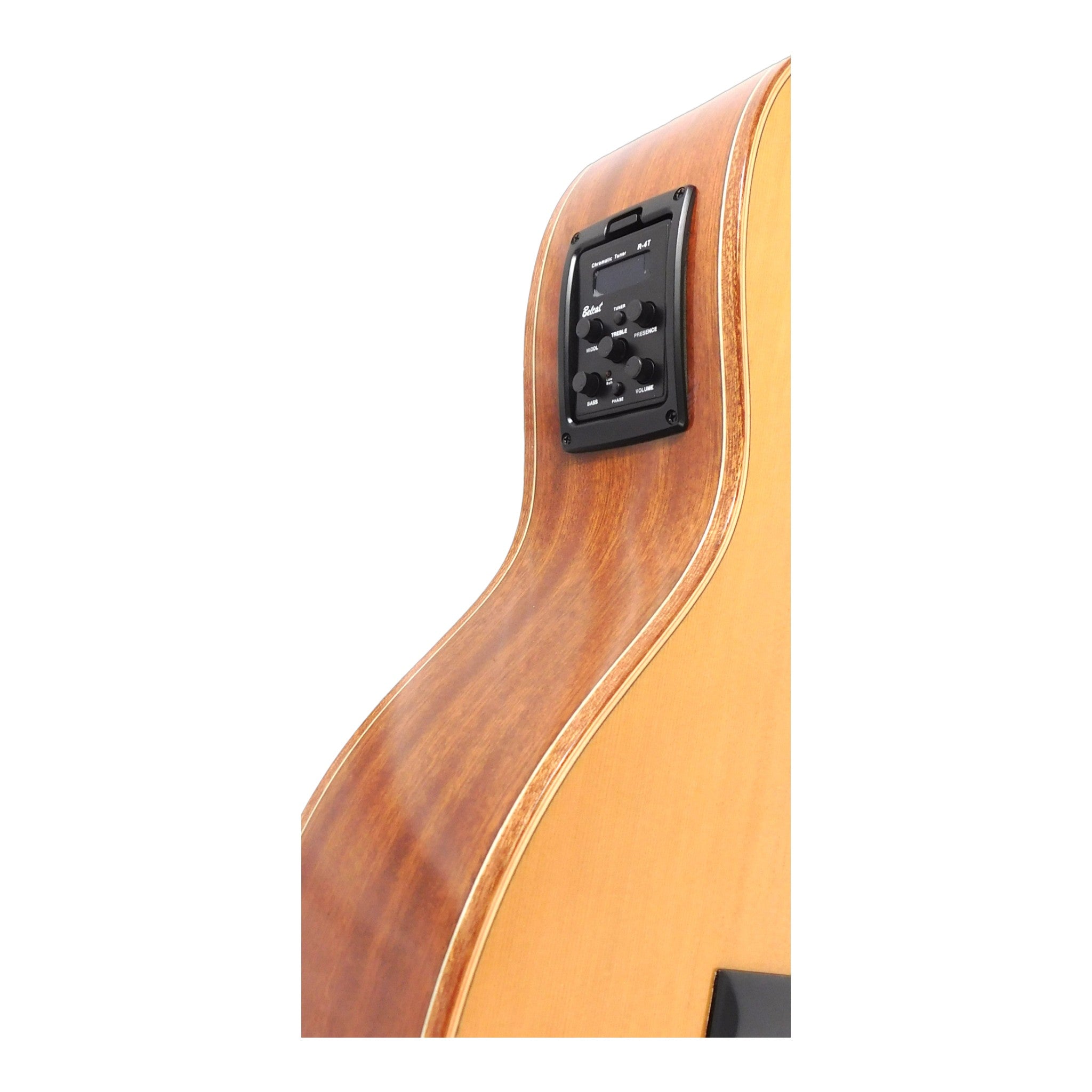 Miguel Rosales Solid Canadian Cedar Cutaway Built-In Belcat Pickup/Tuner Classical Guitar - Natural HS10CEQN