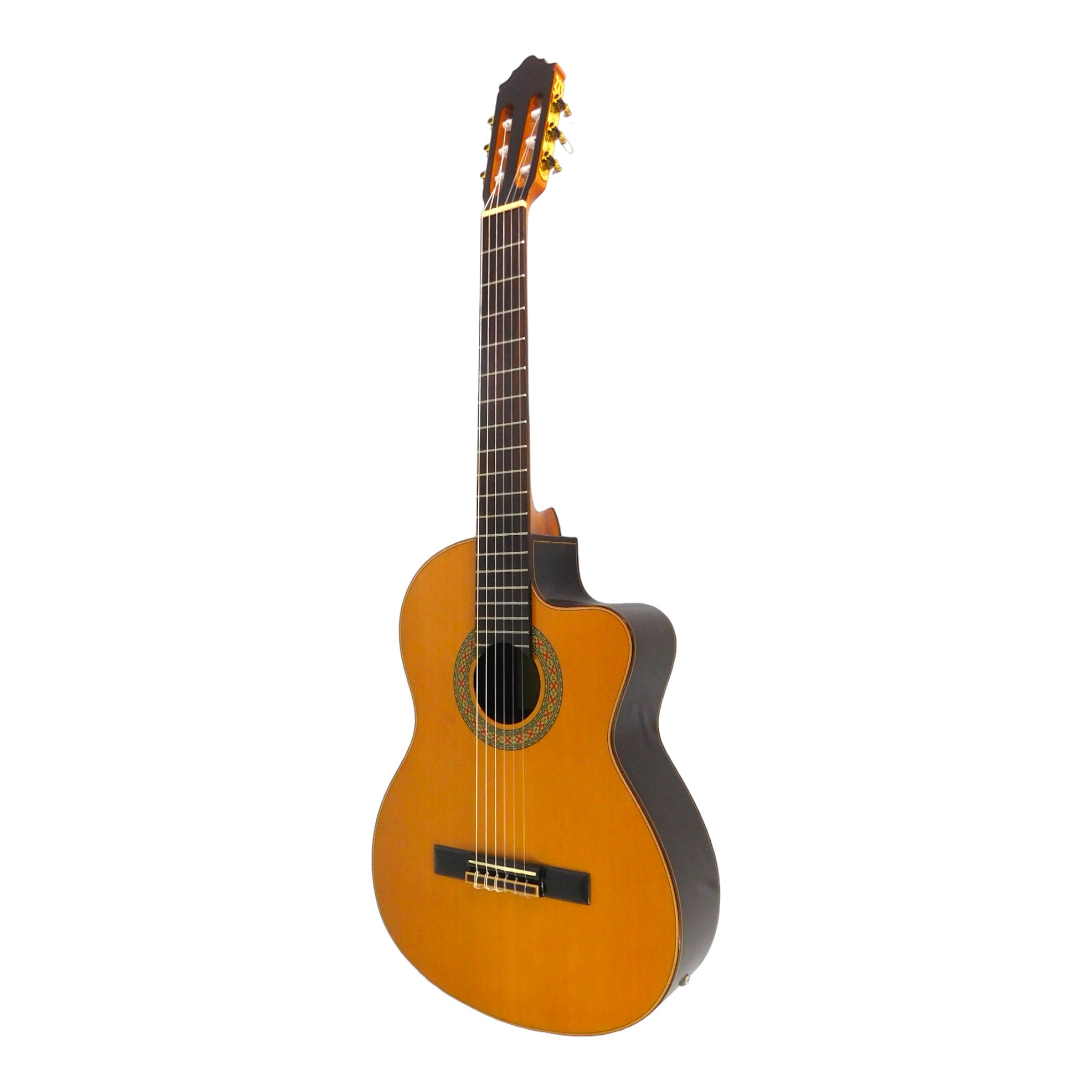 Miguel Rosales Solid Cedar Cutaway Built-In Pickup/Tuner Classical Guitar - Natural HS20CEQN