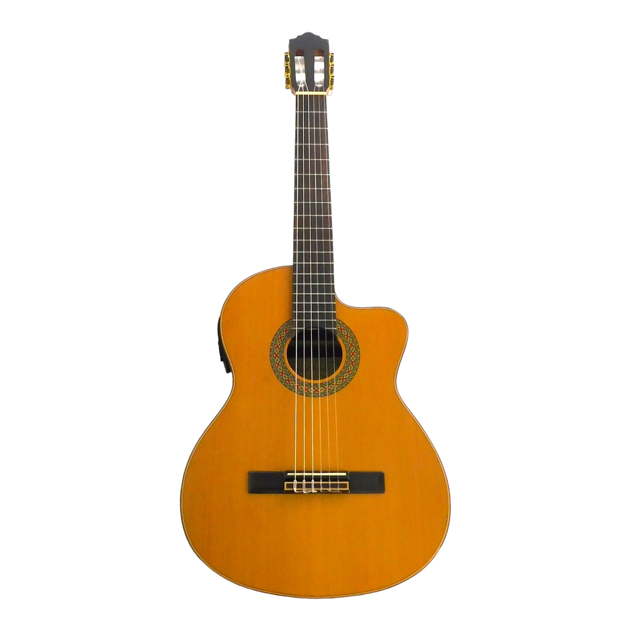 Miguel Rosales Solid Cedar Cutaway Built-In Pickup/Tuner Classical Guitar - Natural HS20CEQN