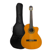 Miguel Rosales Solid Cedar Cutaway Built-In Pickup/Tuner Classical Guitar - Natural HS20CEQN