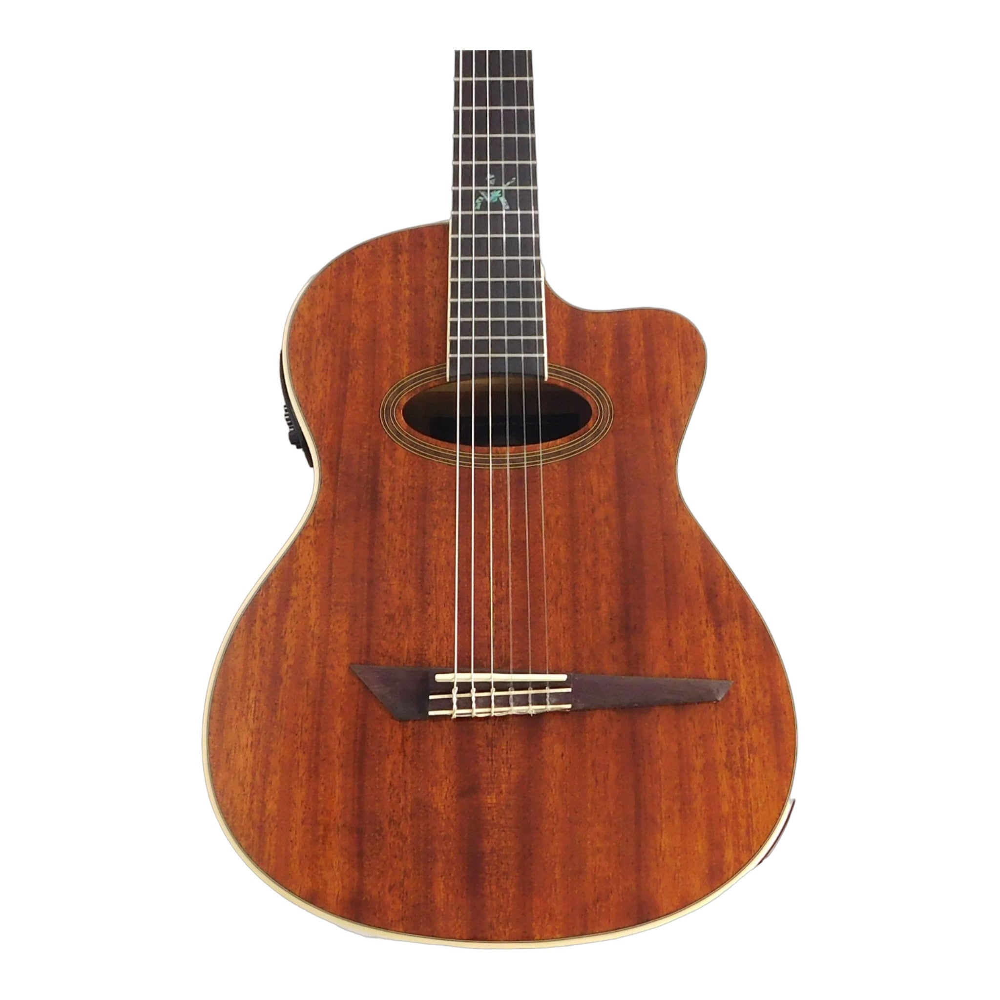 Miguel Rosales Mahogany Oval Soundhole Built-In Pickup/Tuner Classical Guitar - Natural MR04CEQN