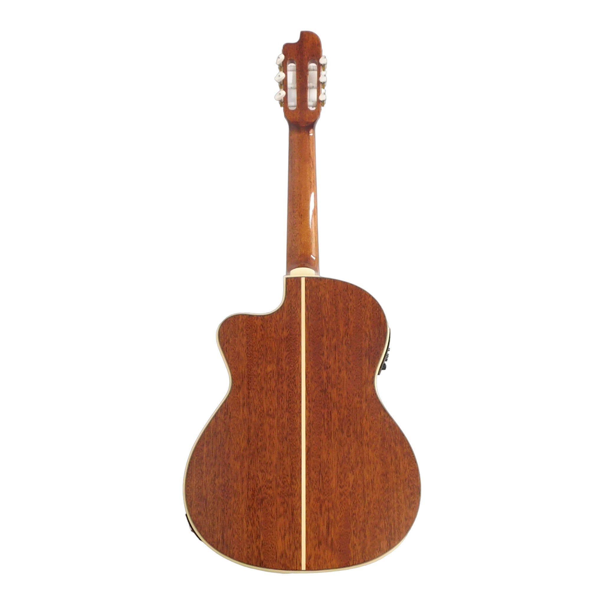 Miguel Rosales Mahogany Oval Soundhole Built-In Pickup/Tuner Classical Guitar - Natural MR04CEQN