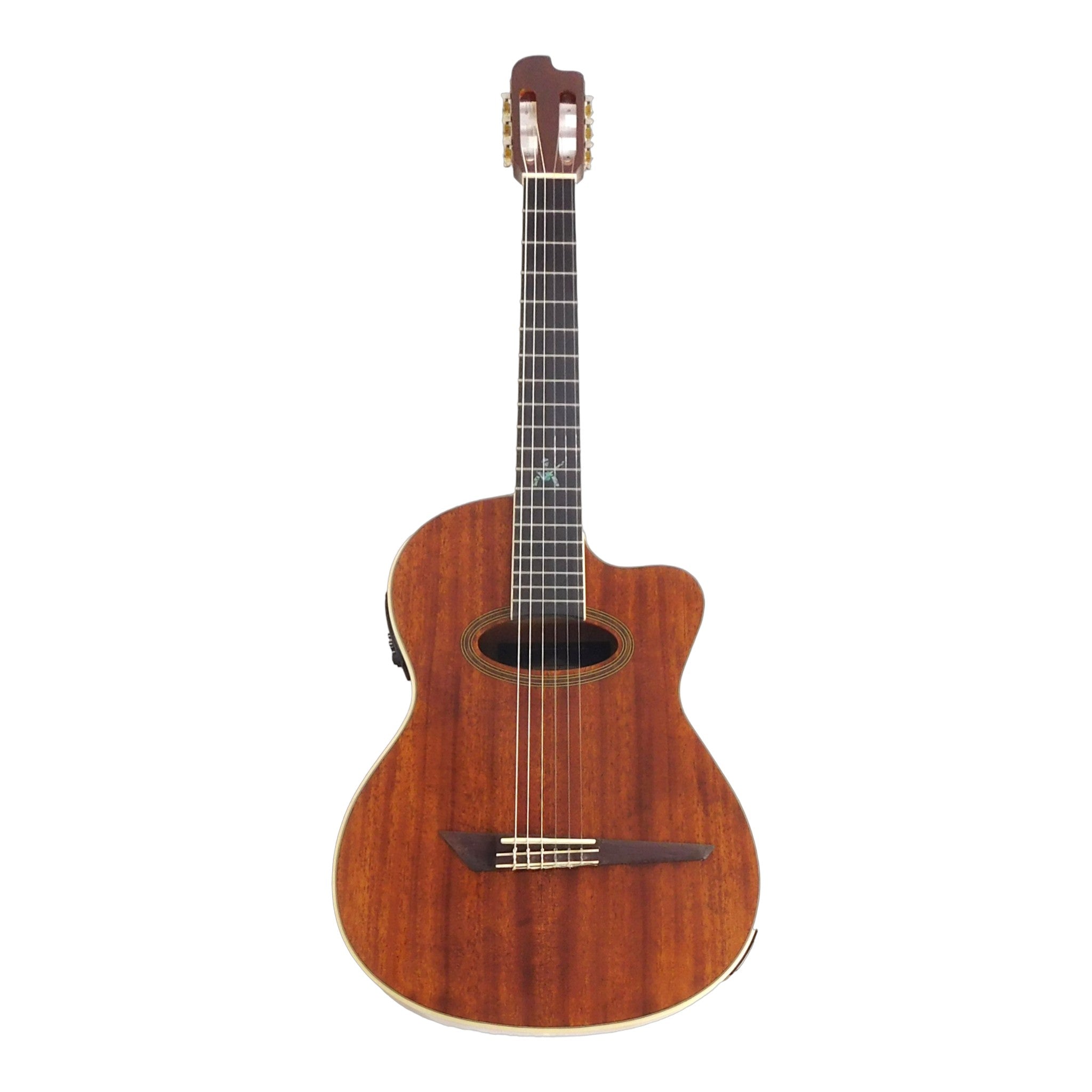 Miguel Rosales Mahogany Oval Soundhole Built-In Pickup/Tuner Classical Guitar - Natural MR04CEQN