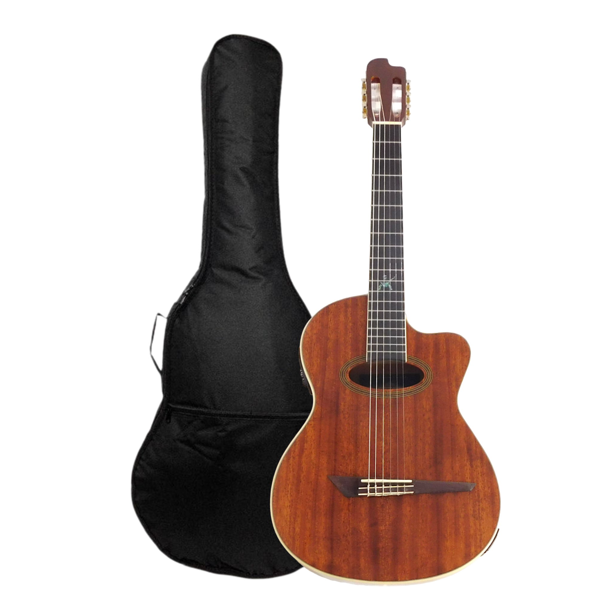 Miguel Rosales Mahogany Oval Soundhole Built-In Pickup/Tuner Classical Guitar - Natural MR04CEQN
