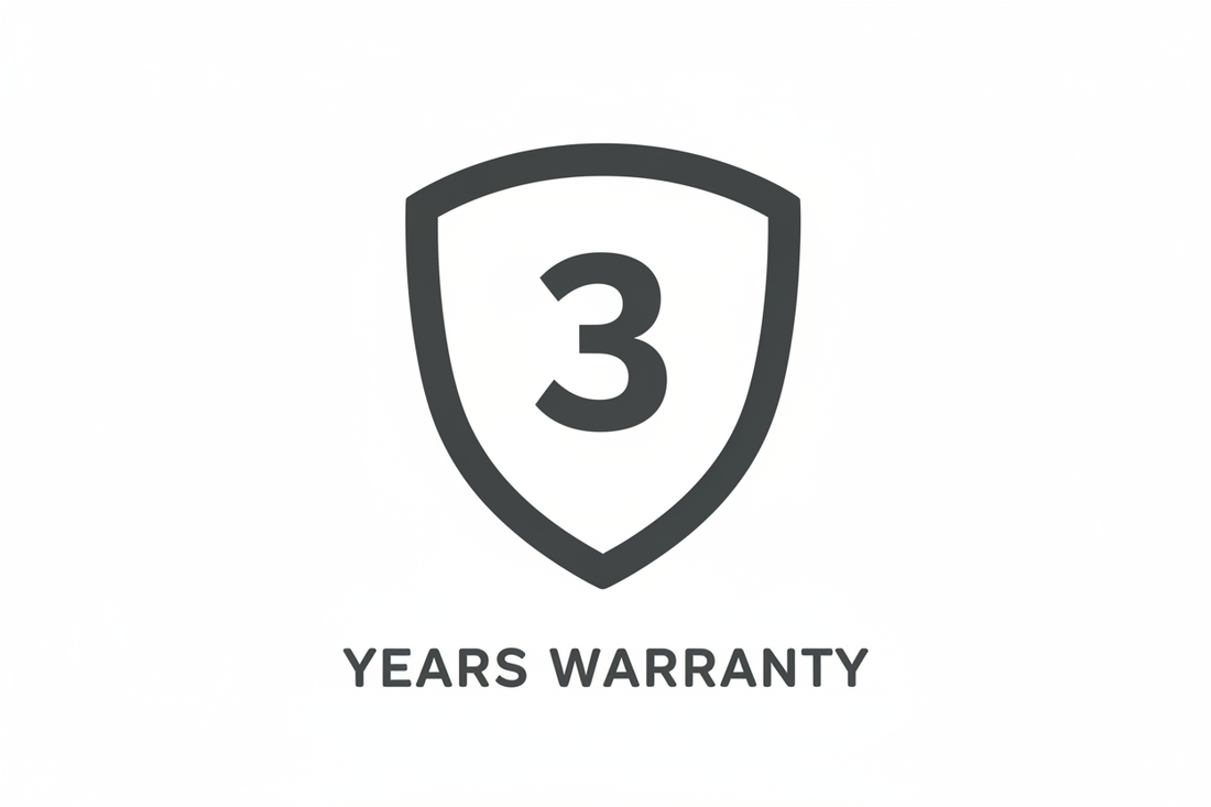 one simple icon for three years warranty