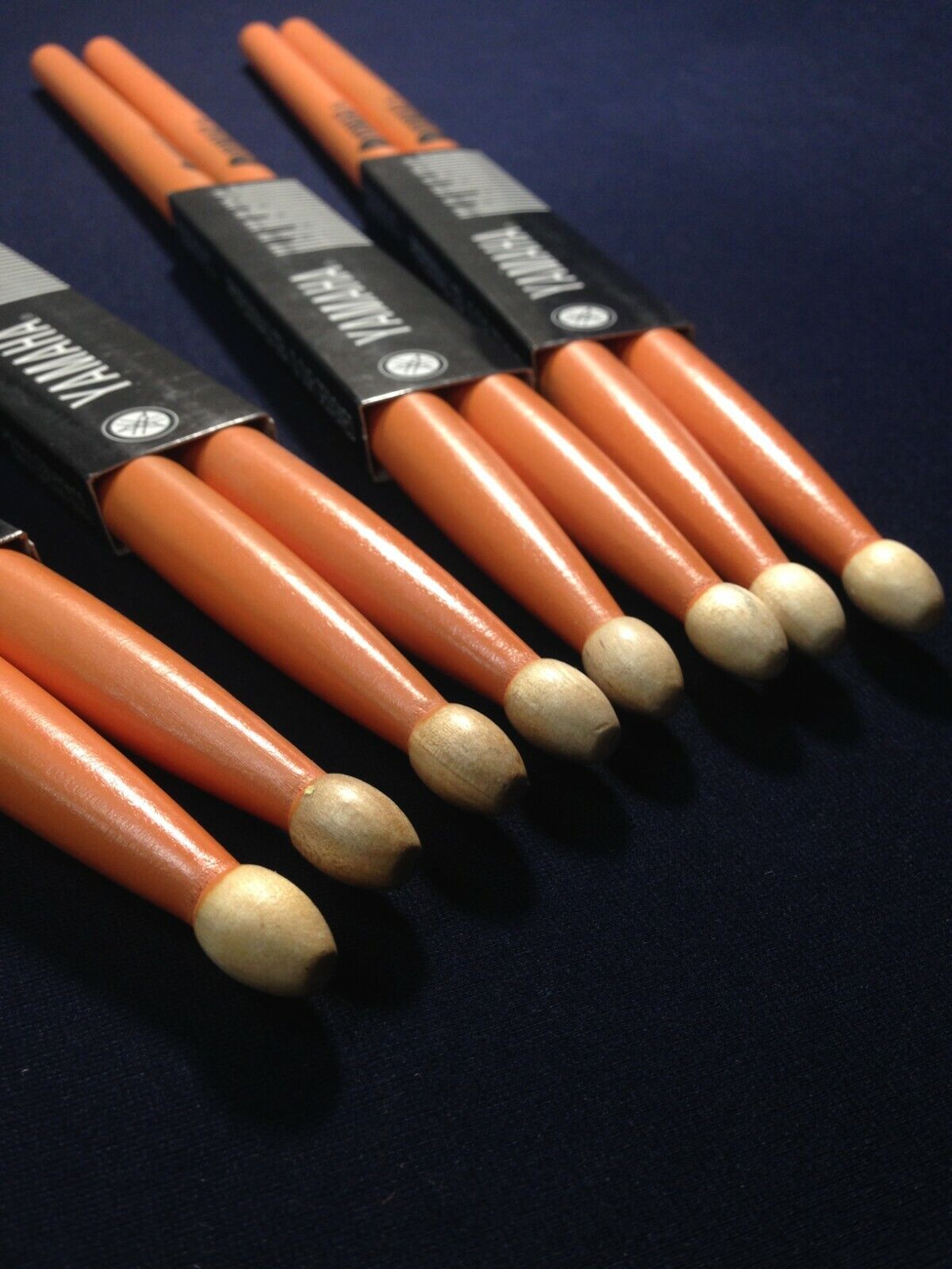 Premium Yamaha 5A Drum Sticks, All Maple Wood, Fits for All Drums - Orange