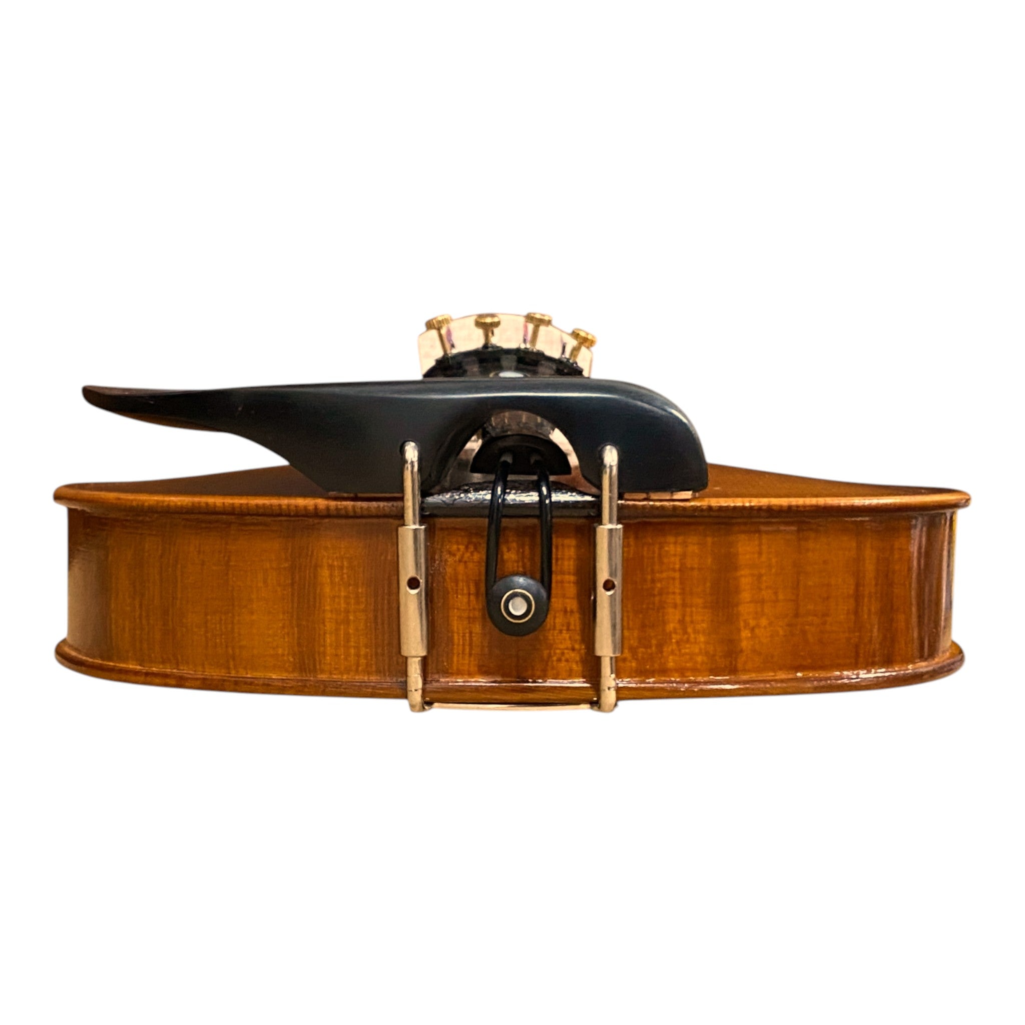 Symphony AV545 Solid Spruce & Flamed Maple 1/2 Size Violin outfit in Natural Semi-Gloss w/ Foam Case, Bow, and Rosin