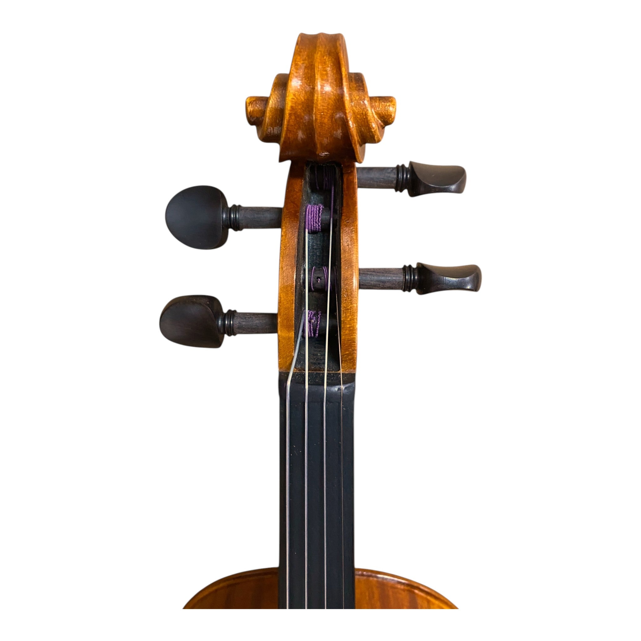 Symphony AV545 Solid Spruce & Flamed Maple 1/2 Size Violin outfit in Natural Semi-Gloss w/ Foam Case, Bow, and Rosin