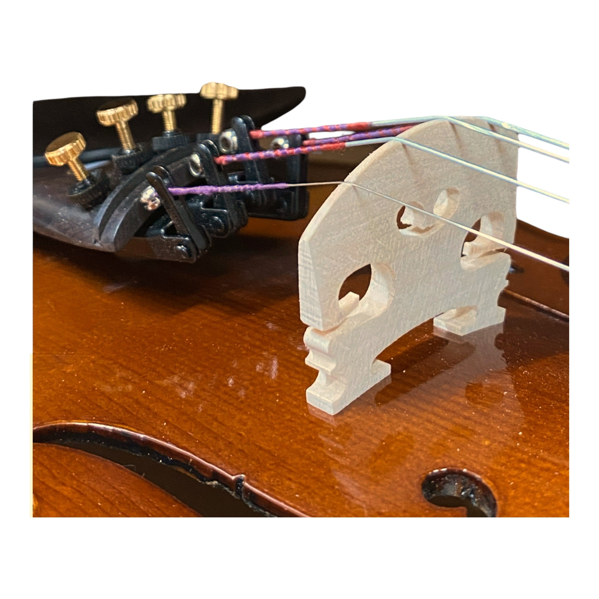 Symphony AV545 Solid Spruce & Flamed Maple 1/2 Size Violin outfit in Natural Semi-Gloss w/ Foam Case, Bow, and Rosin