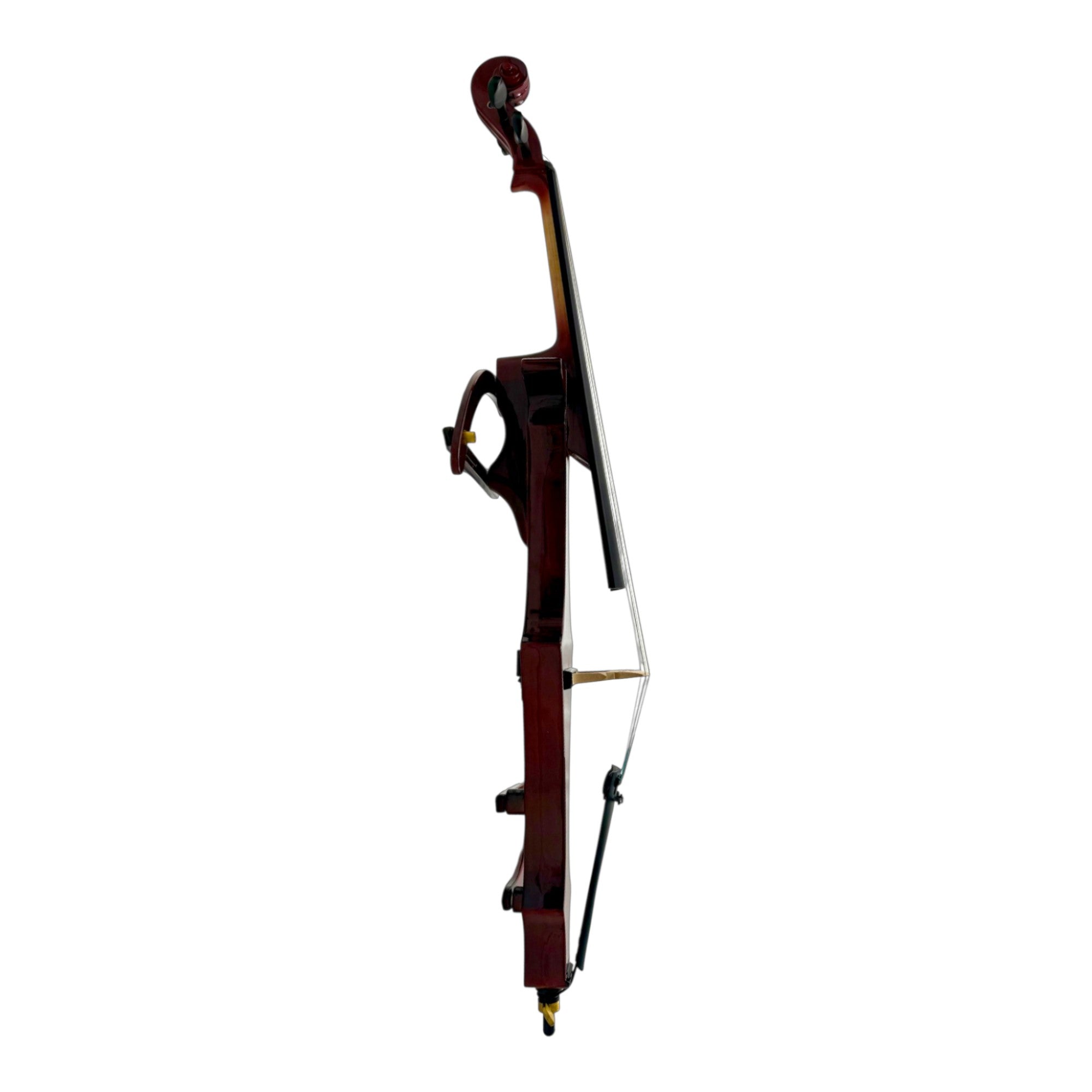 Symphony EC02R Foldable Hand-Carved Solid Catalpa Electric Cello Outfit in Woodgrain Red