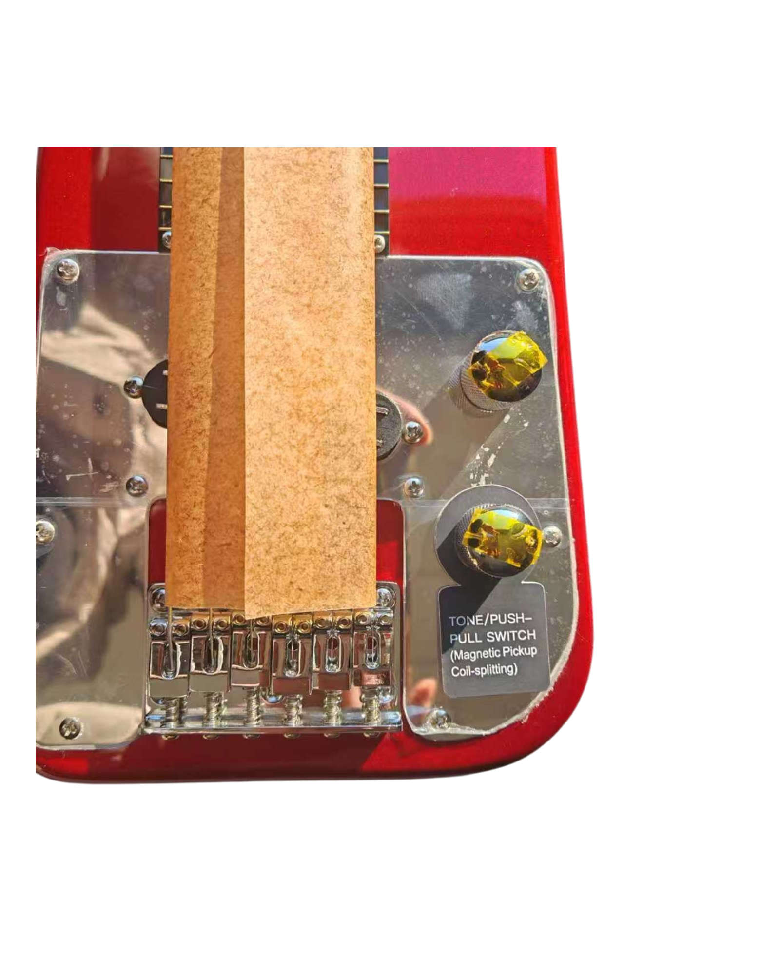 Haze LT30MRD Metallic Wine Red Lap Steel Coil-Splitting Pickup Electric Guitar + 10W Amp. (Optional)