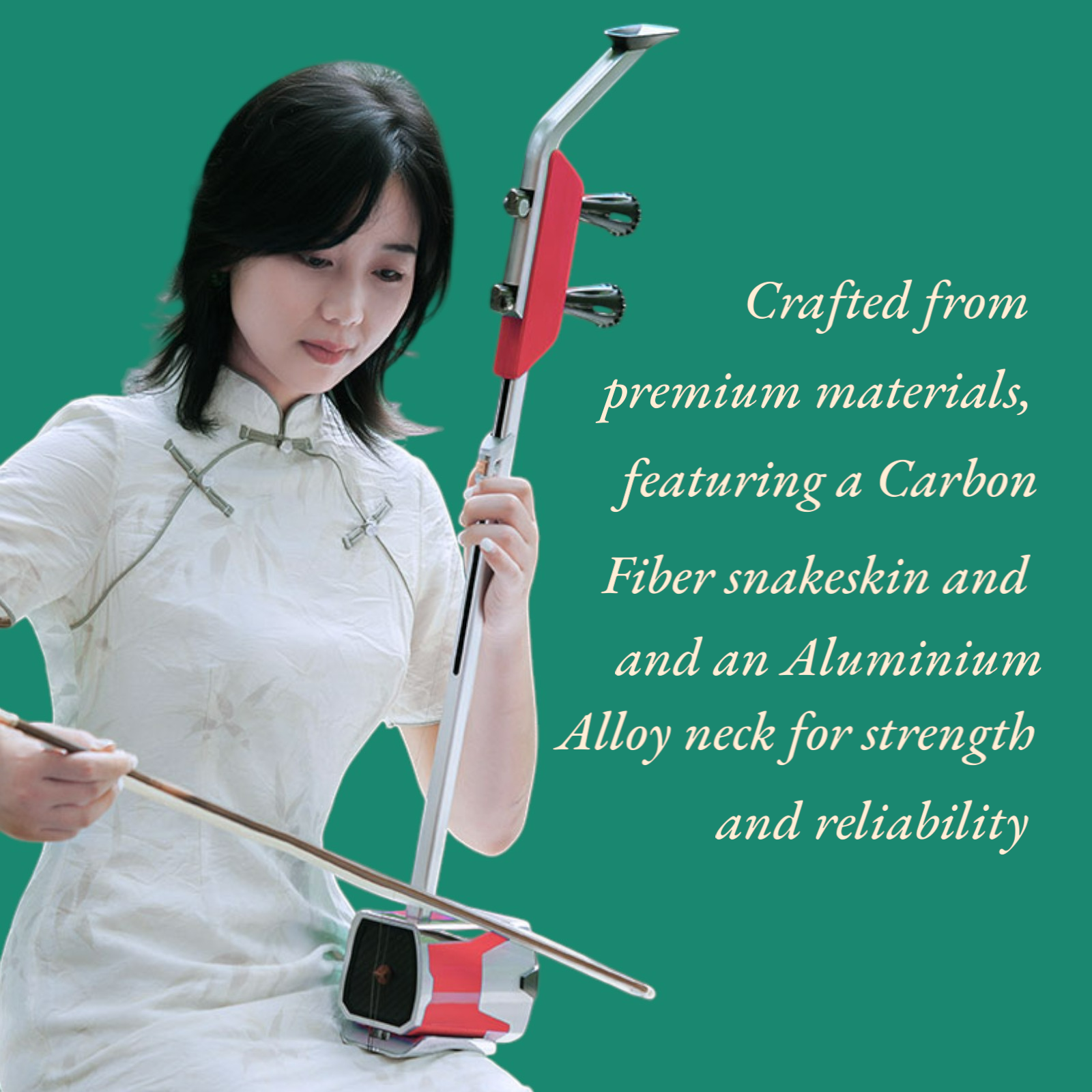 Joyo EH1 Professional Multifunctional Electric-Acoustic Erhu w/ Built-In Chromatic Tuner, 3-Band EQ, & Digital Effects