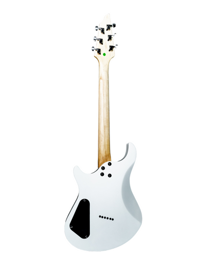 Haze Fanned Fret Built-in Preamp Poplar HAX Electric Guitar - White 6FFWHT