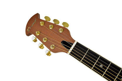 Caraya Roundback Built-In Pickups Carbon Fibre Back Acoustic Guitar - Sunburst SP723CEQBS