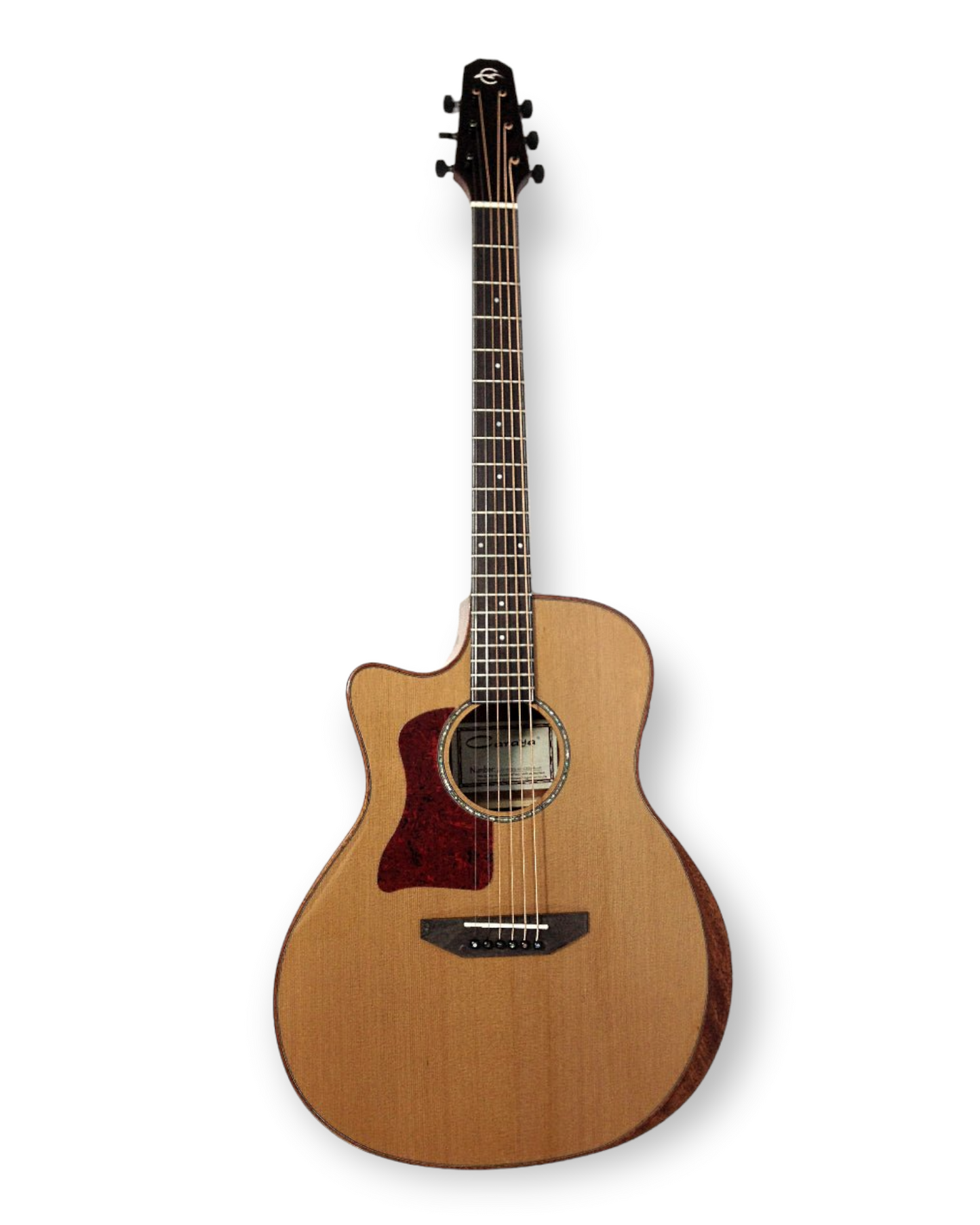 Caraya A2016CEQARCEDARLH Left-Handed Solid Canada Cedar Jumbo Acoustic Guitar - Natural