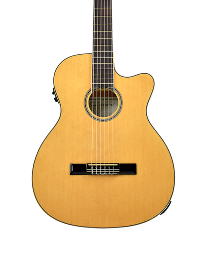 4/4 Caraya Thin-Body Classical Guitar w/Truss Rod,EQ+Free Bag C-551BCEQ/N