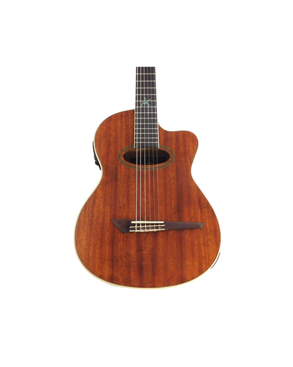 Miguel Rosales Mahogany Oval Soundhole Built-In Pickup/Tuner Classical Guitar - Natural MR04CEQN