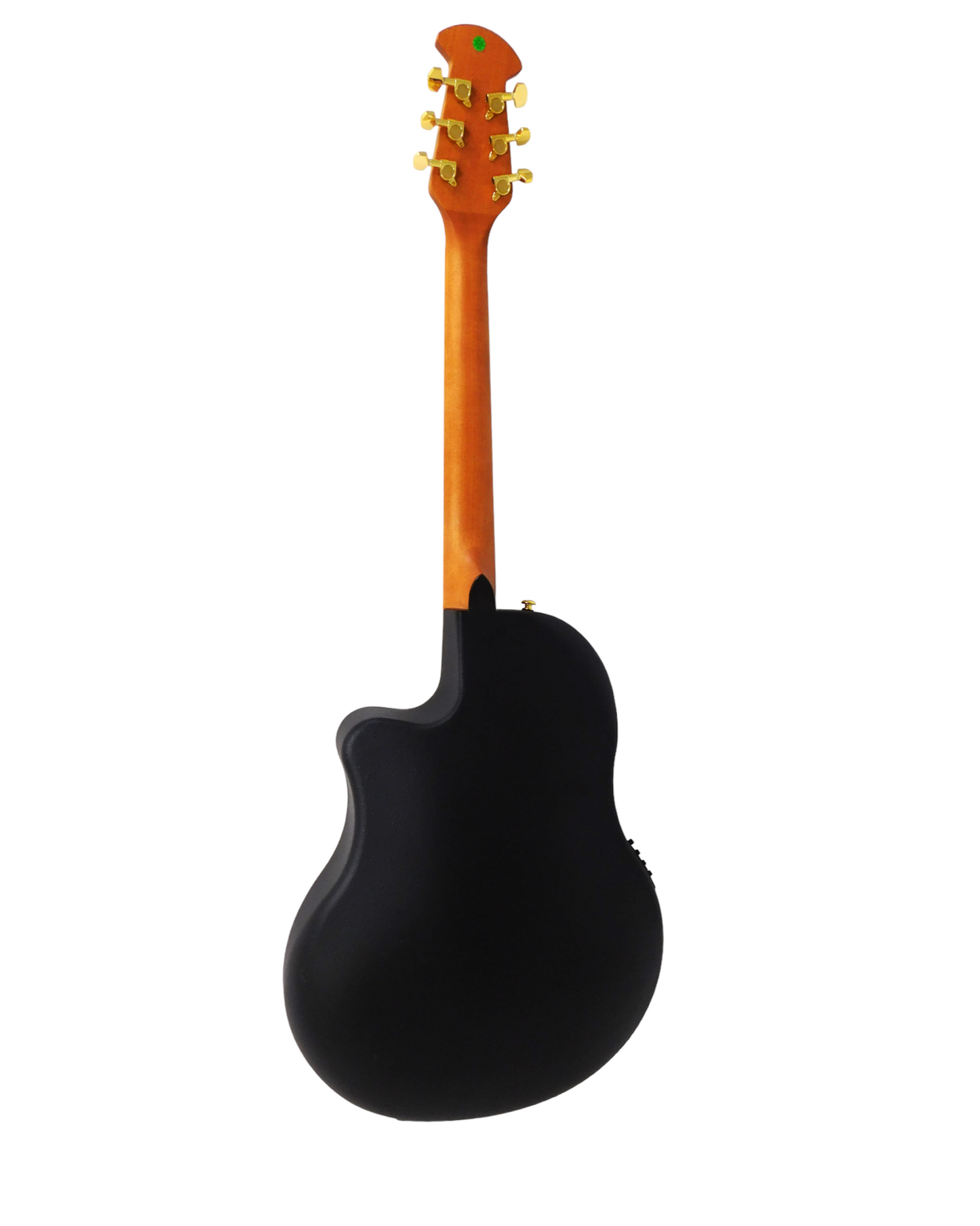 Haze  Roundback Built-In Pickups/Tuner Acoustic Guitar - Black SP723CEQBK