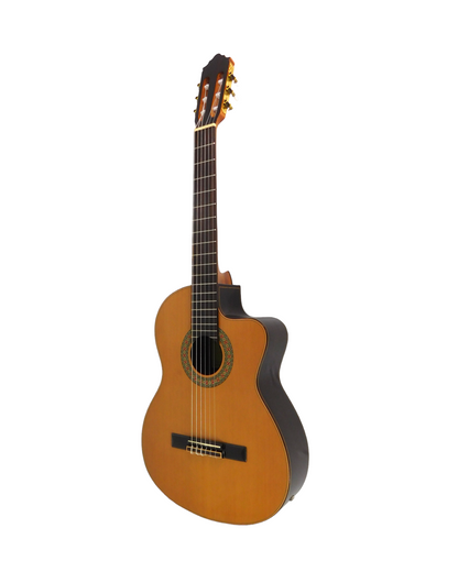 Miguel Rosales Solid Cedar Cutaway Built-In Pickup/Tuner Classical Guitar - Natural HS20CEQN