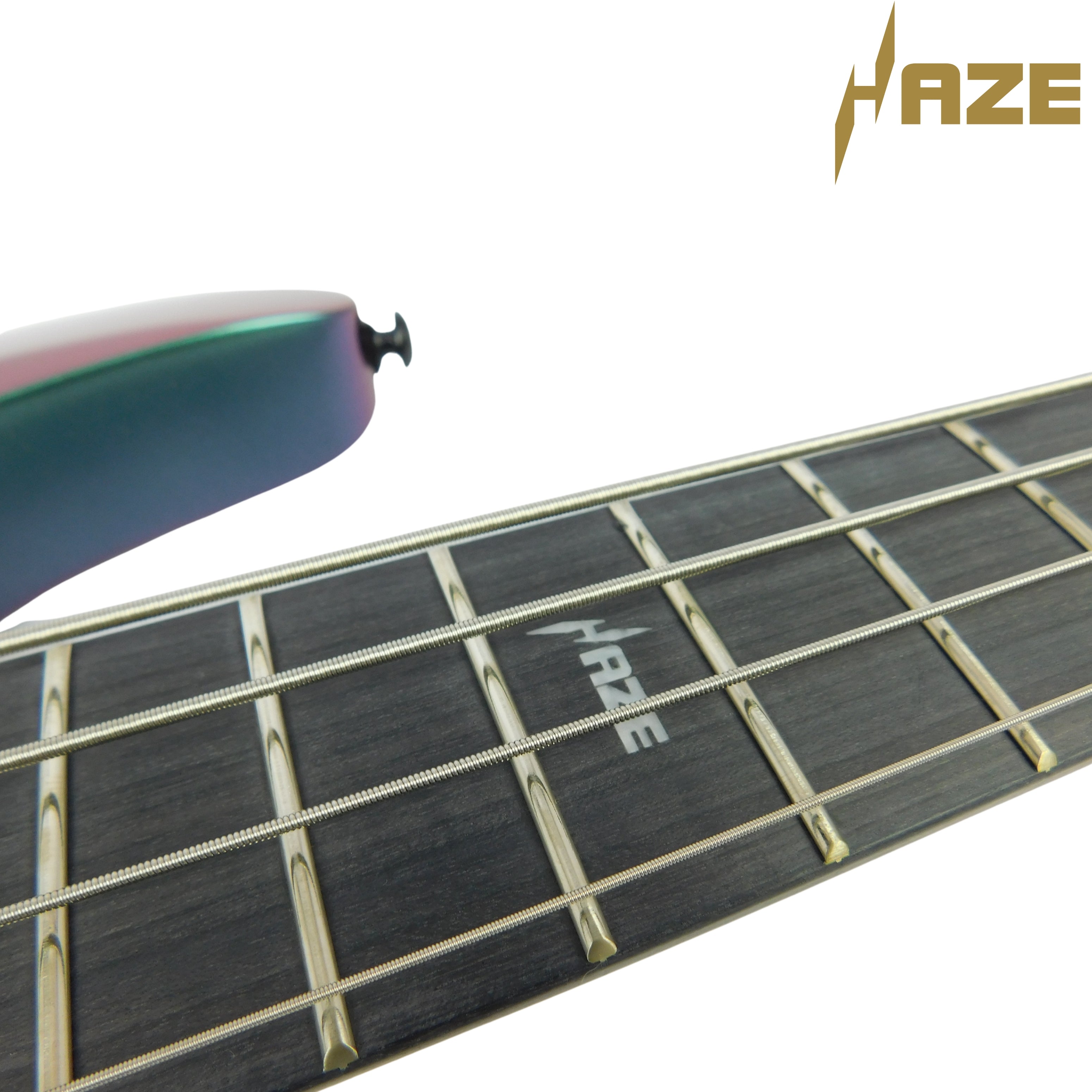 Haze Chameleon Split/Single Coil Solid Basswood J-Style Electric Bass Guitar SBG385V Accessories & CUBEBABY Pedal (Optional)