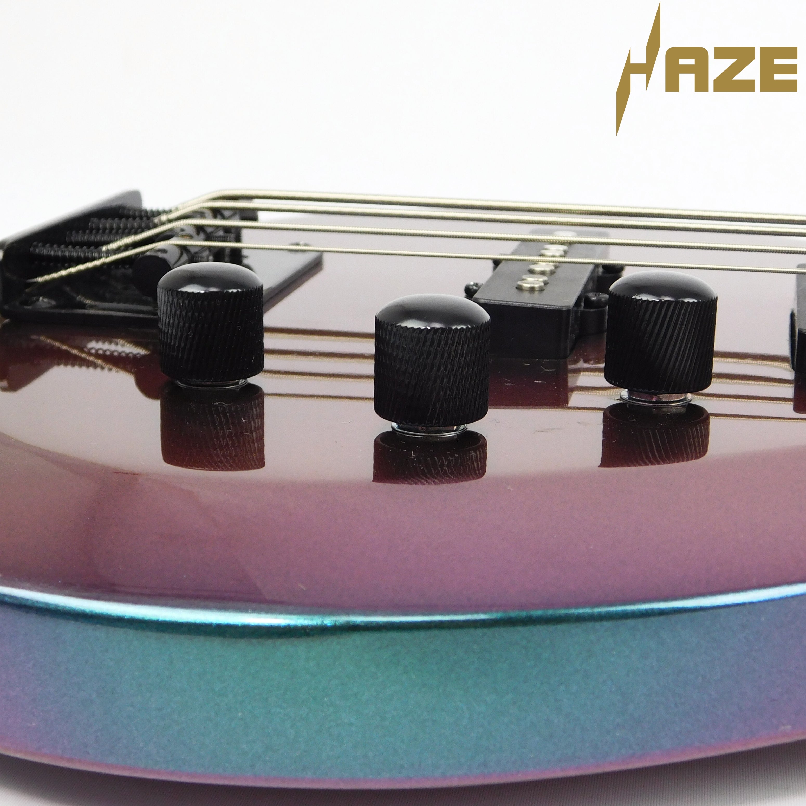 Haze Chameleon Split/Single Coil Solid Basswood J-Style Electric Bass Guitar SBG385V Accessories & CUBEBABY Pedal (Optional)