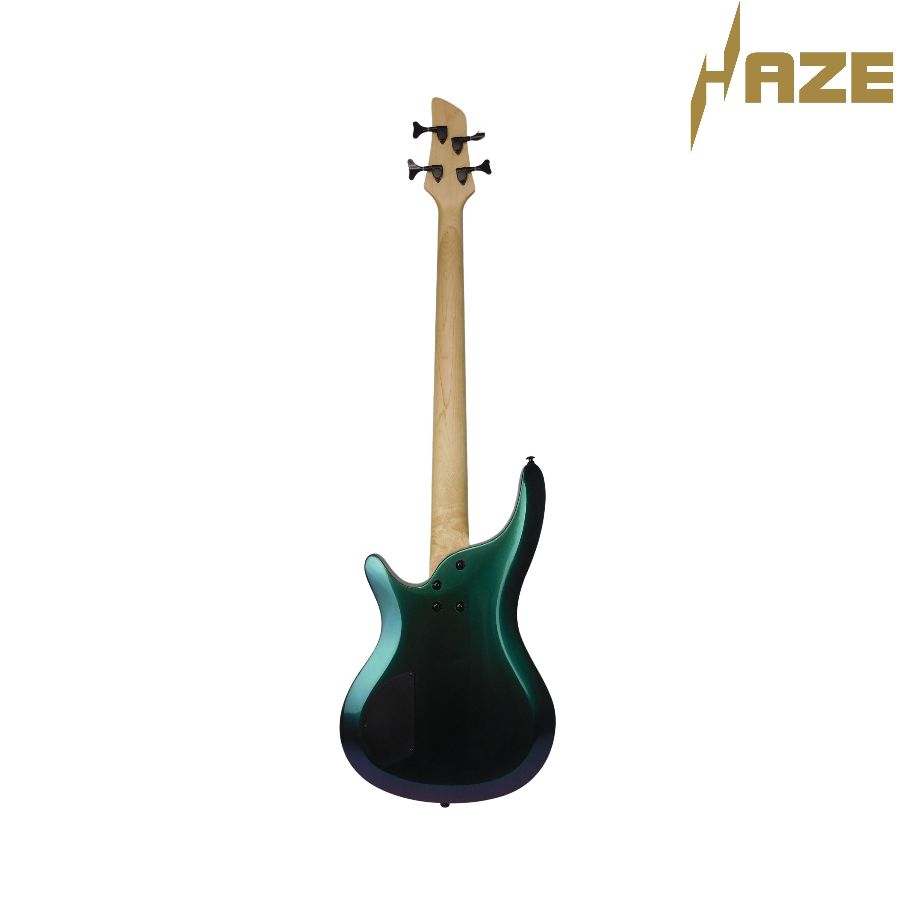 Haze Chameleon Split/Single Coil Solid Basswood J-Style Electric Bass Guitar SBG385V Accessories & CUBEBABY Pedal (Optional)