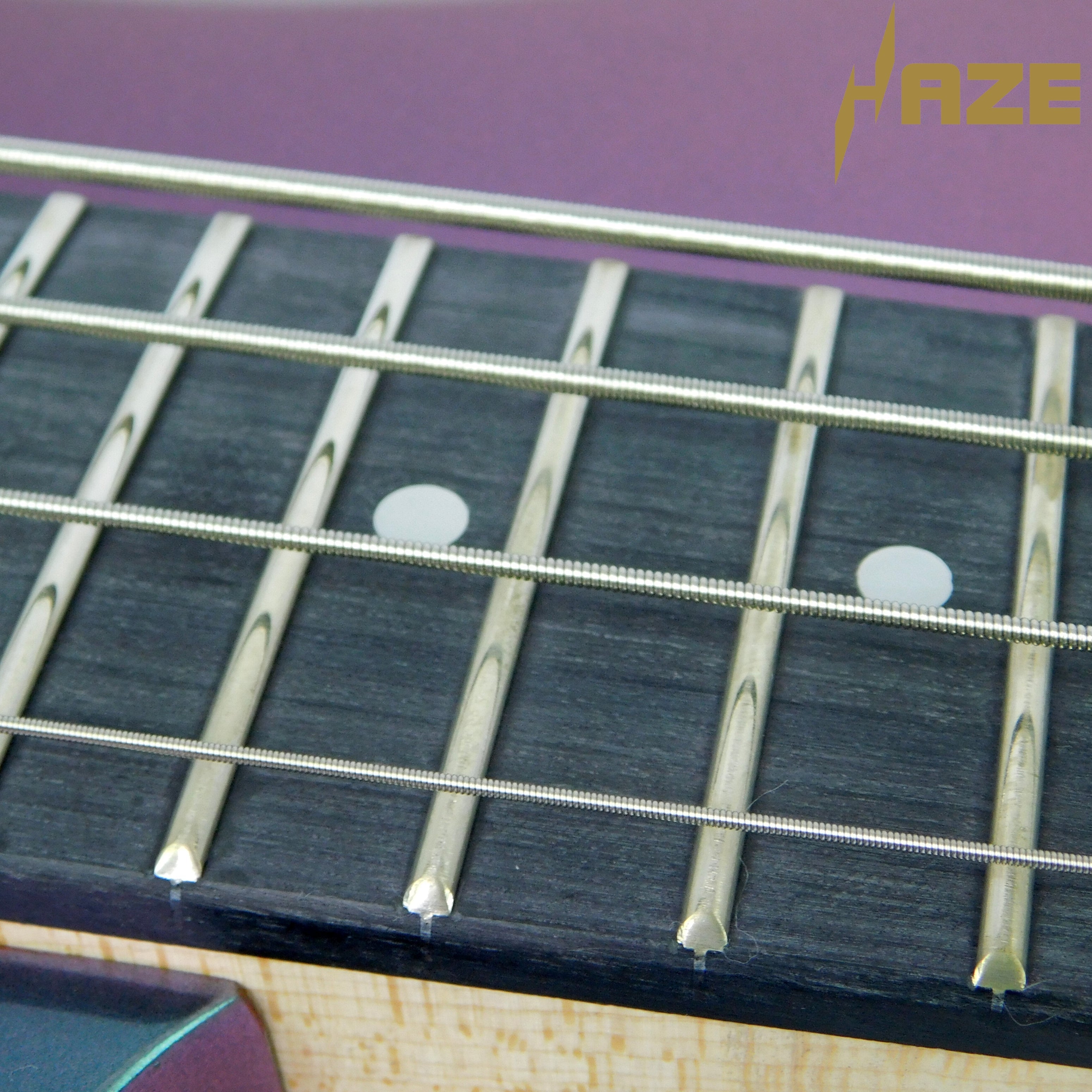 Haze Left-Handed Split/Single Coil Solid Basswood J-Style Electric Bass Guitar - Chameleon SBG385VLH