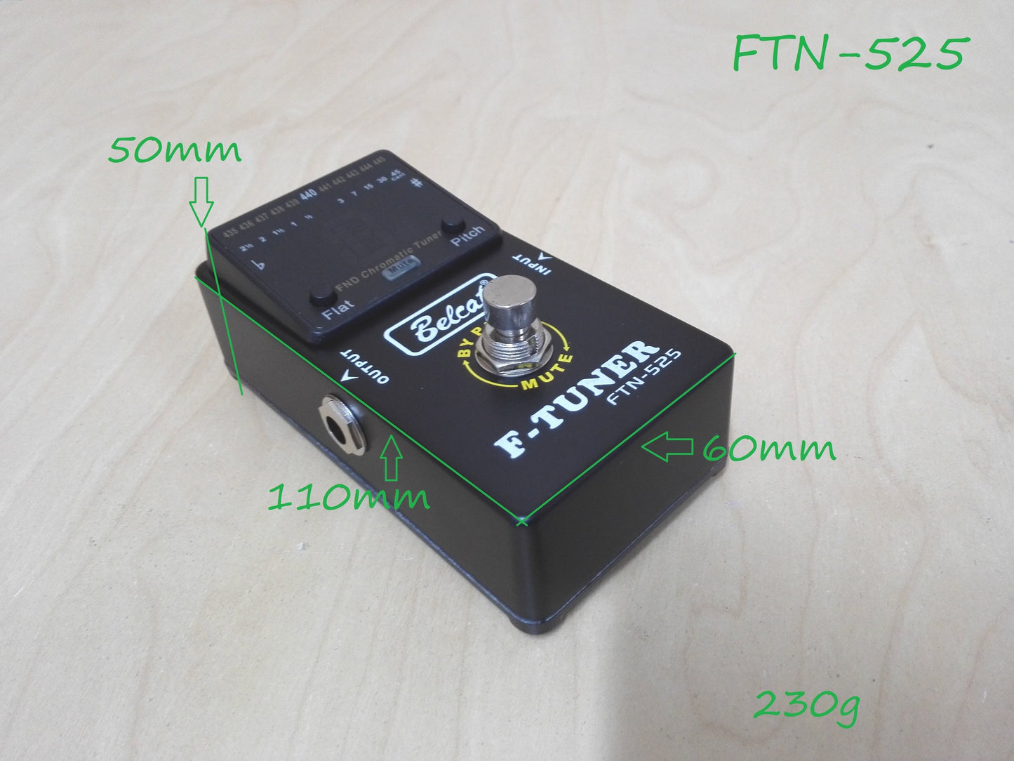 Belcat FTN525 Chromatic Effects Pedal Tuner