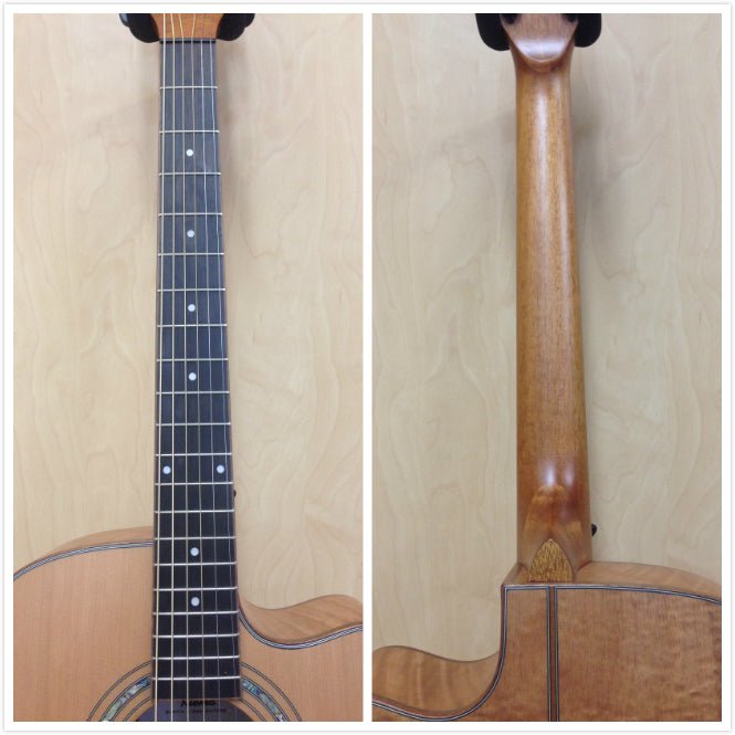 Klema K200DCCE Solid Canadian Cedar Top Flamed Maple Body Dreadnought Cutaway Acoustic Guitar - Natural