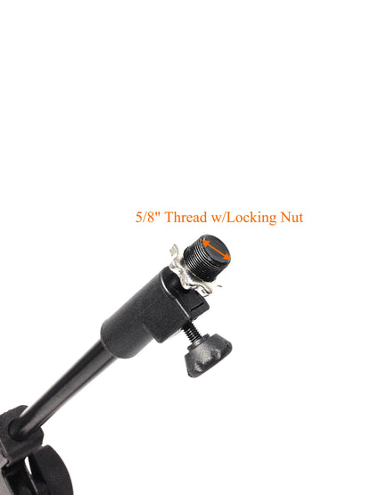 Haze MS010+MS043 Small Black Mic Stand With Short Telescopic Boom
