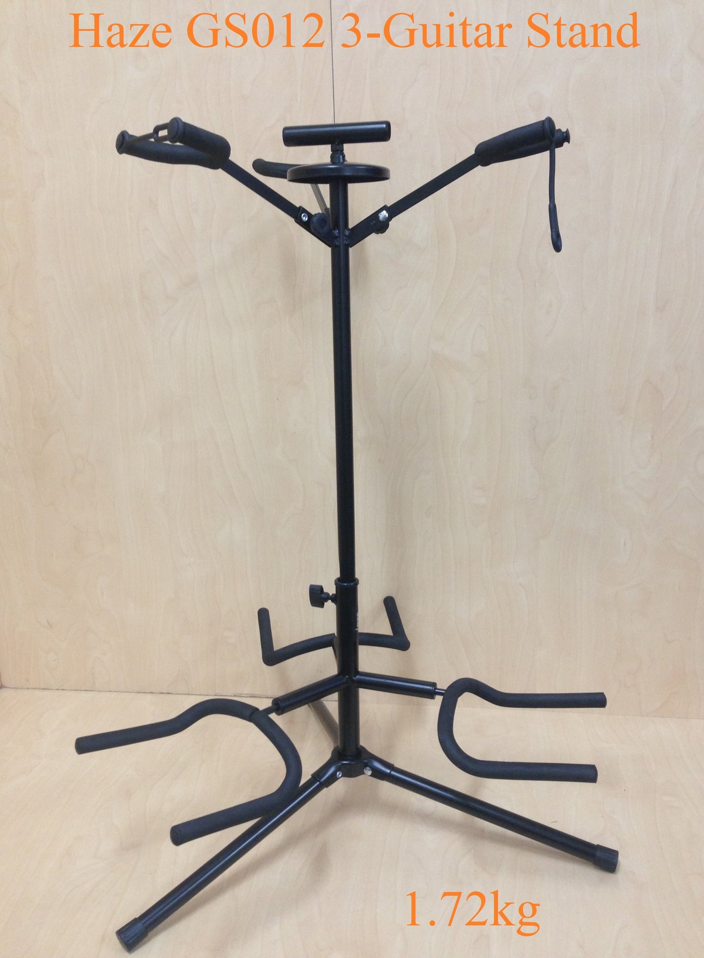 Haze GS012 Metal-Rubber Tripod 3-Guitar Stand