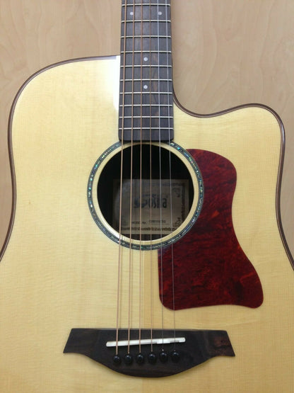 Gosila Solid Spruce Top Fishman Pickup/Tuner Cutaway Acoustic Guitar - Natural CS801310CEQ