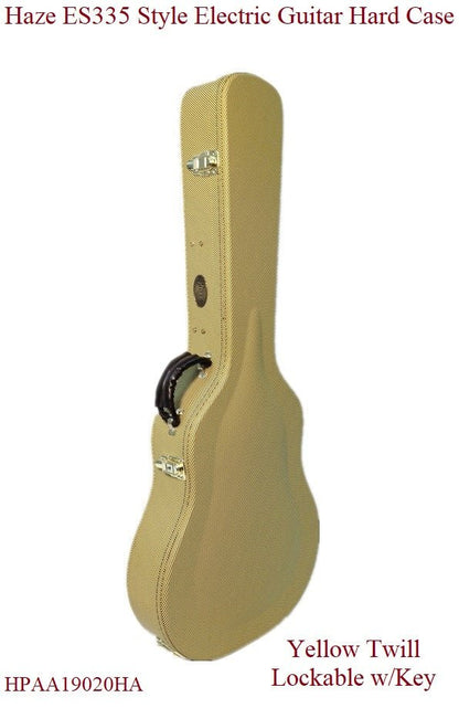Haze HPAA19020HA Gold Tweed Hard Guitar Case