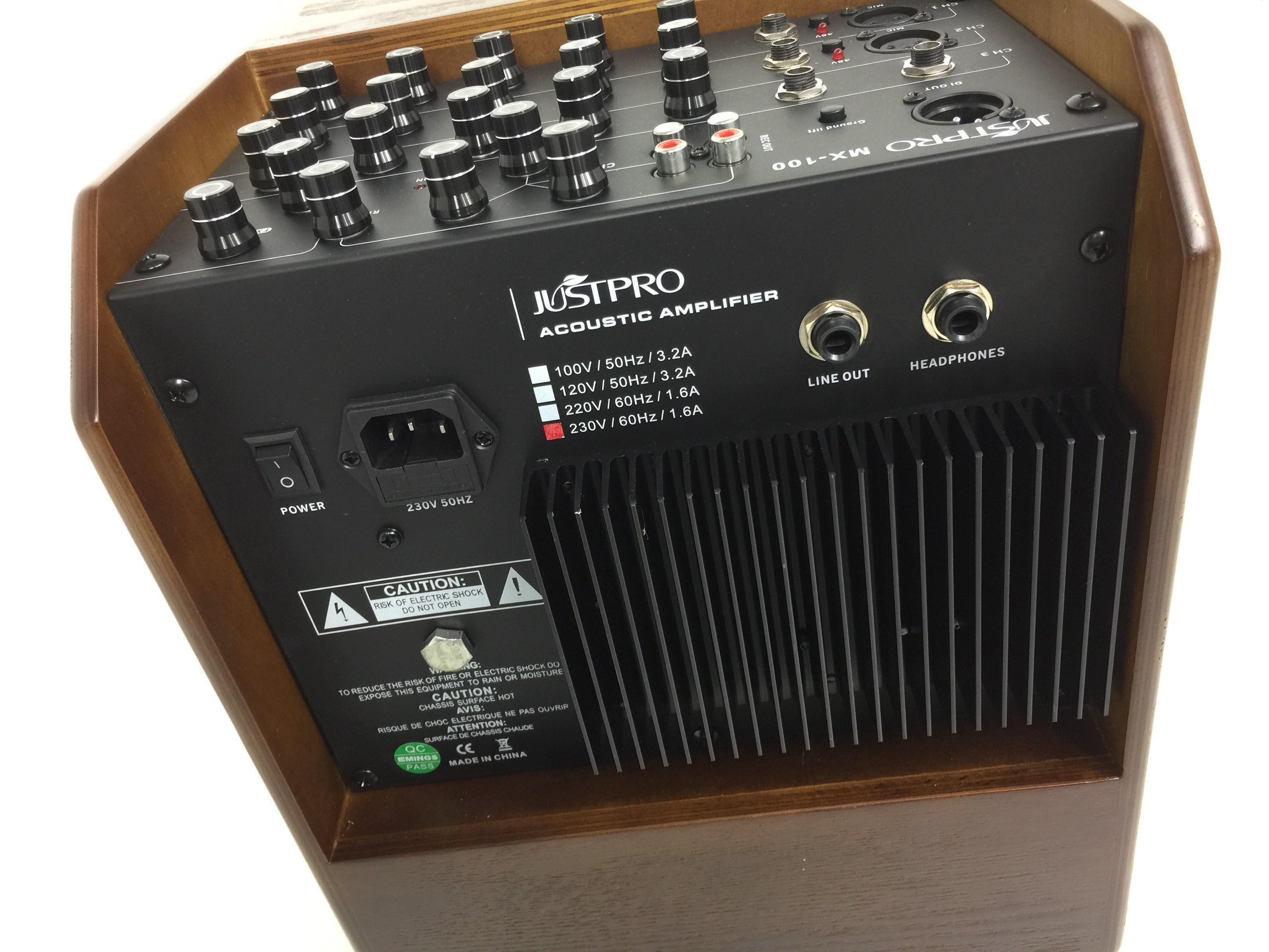 JUSTPRO MX100  100W Amplifier 4 Independent Channels Noise Elimination display model