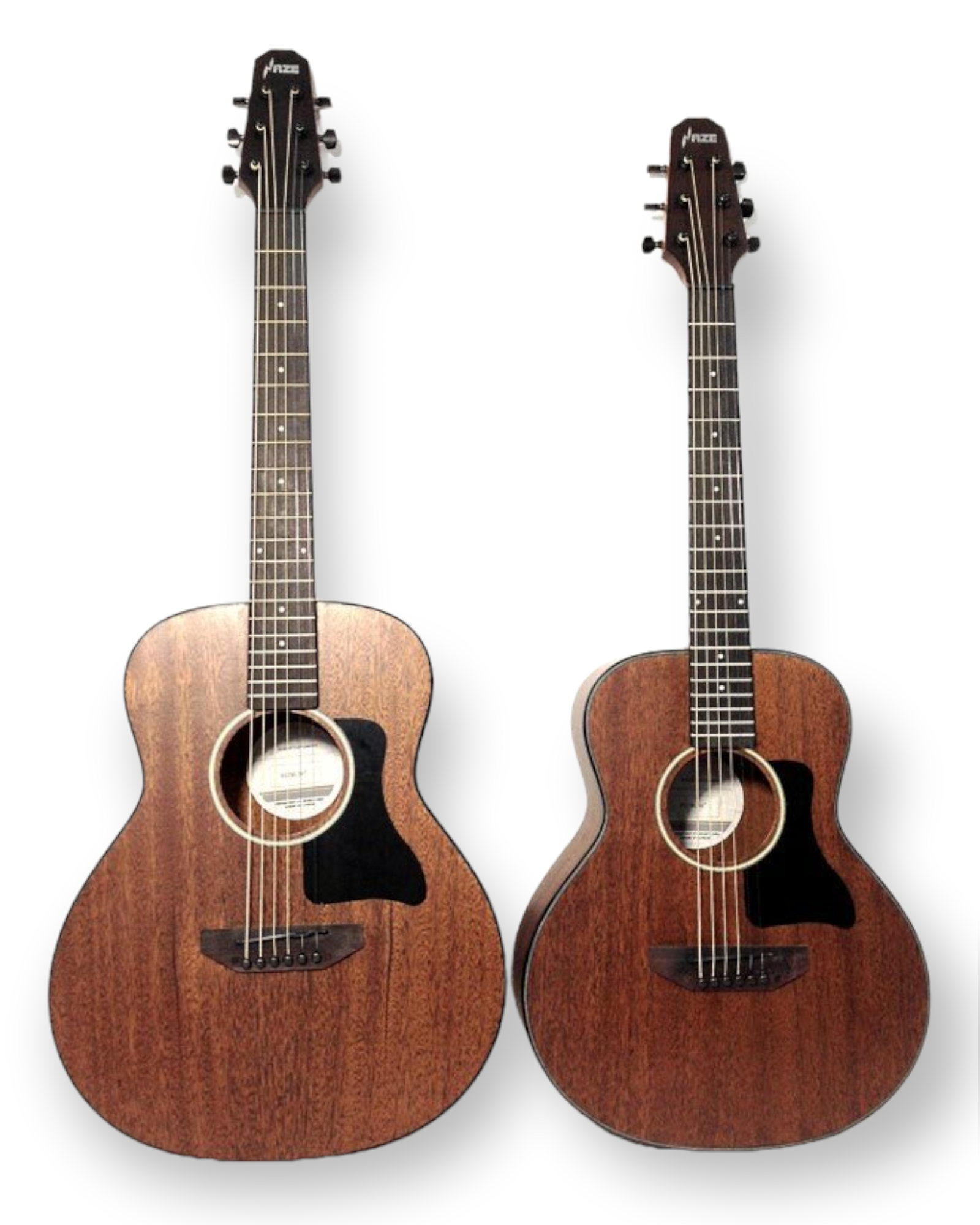 Haze HSTML 34"/36" Traveler Arched-Back Thin-V Neck Acoustic Guitar - Natural