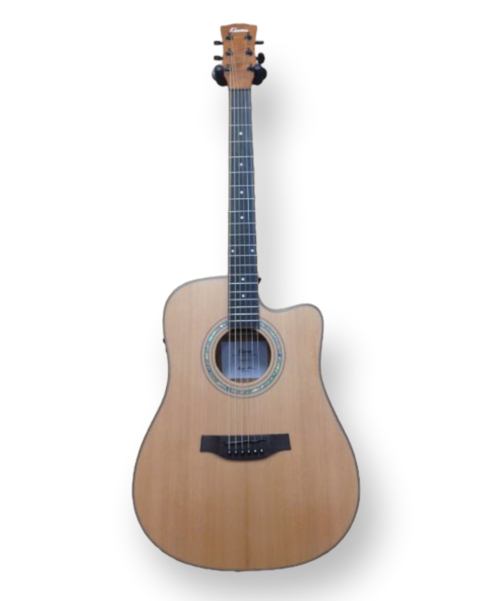 Klema K200DCCE Solid Canadian Cedar Top Flamed Maple Body Dreadnought Cutaway Acoustic Guitar - Natural