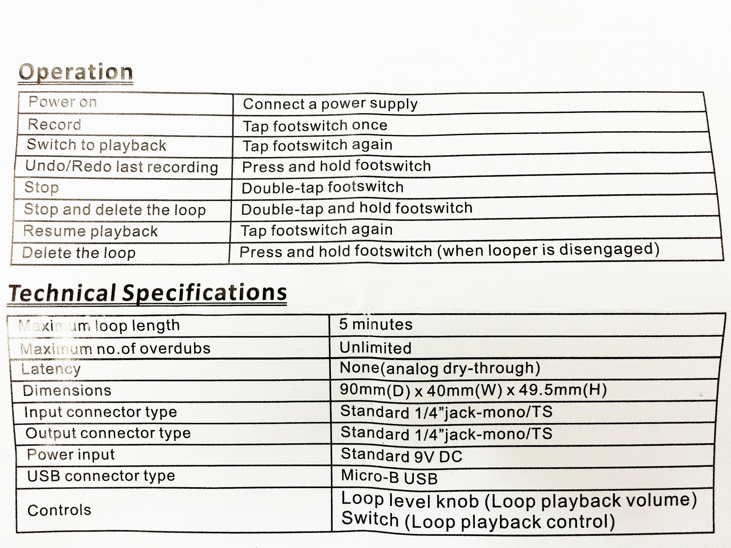Haze Looper Guitar Pedal