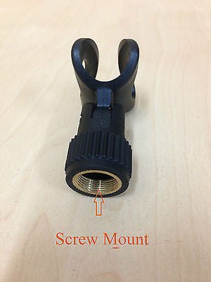 Haze MS045 Flexible PVC, Screw Mount Microphone Clamp Clip, 5/8” Thread