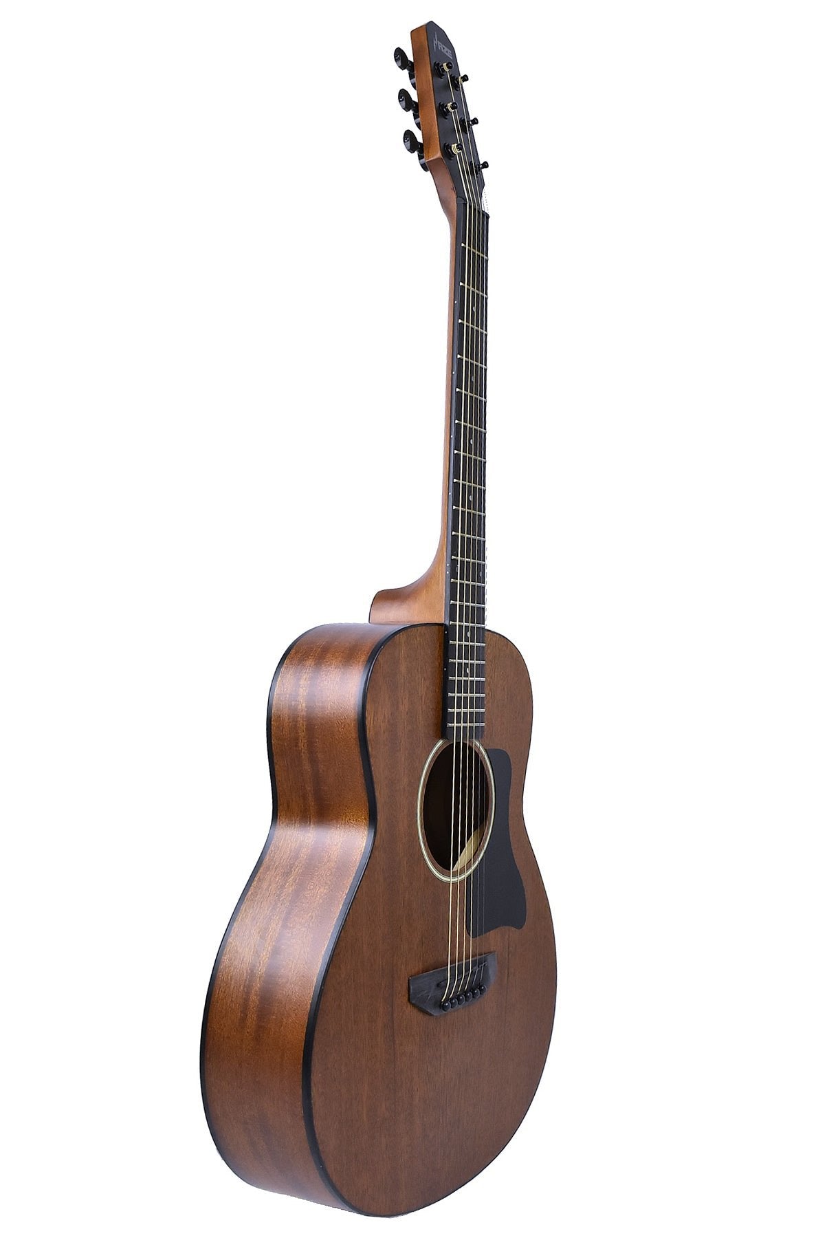 Haze 34"/36" Traveler Arched-Back Thin-V Neck Acoustic Guitar - Natural HSTML