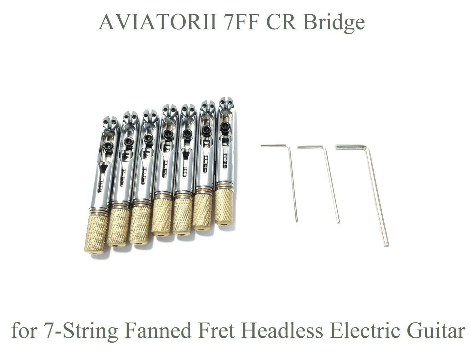 KOLOSS AVIATORII7FFCR Silver Bridge for 7-String Fanned Fret Headless Electric Guitar