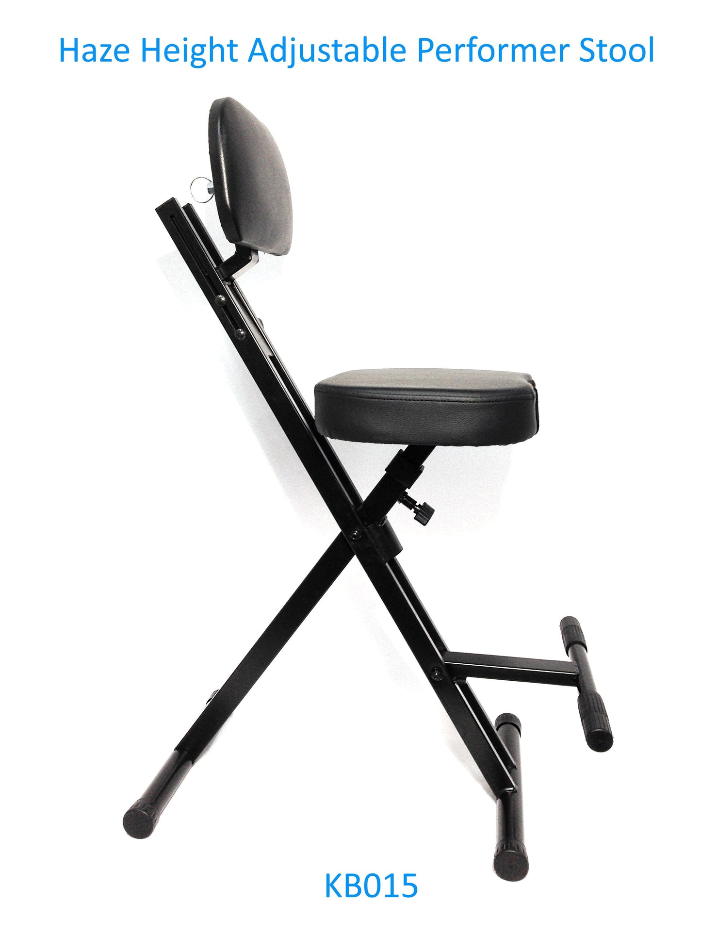 Haze KB015 Foldable Guitarist Stool w/Footrest and Backrest