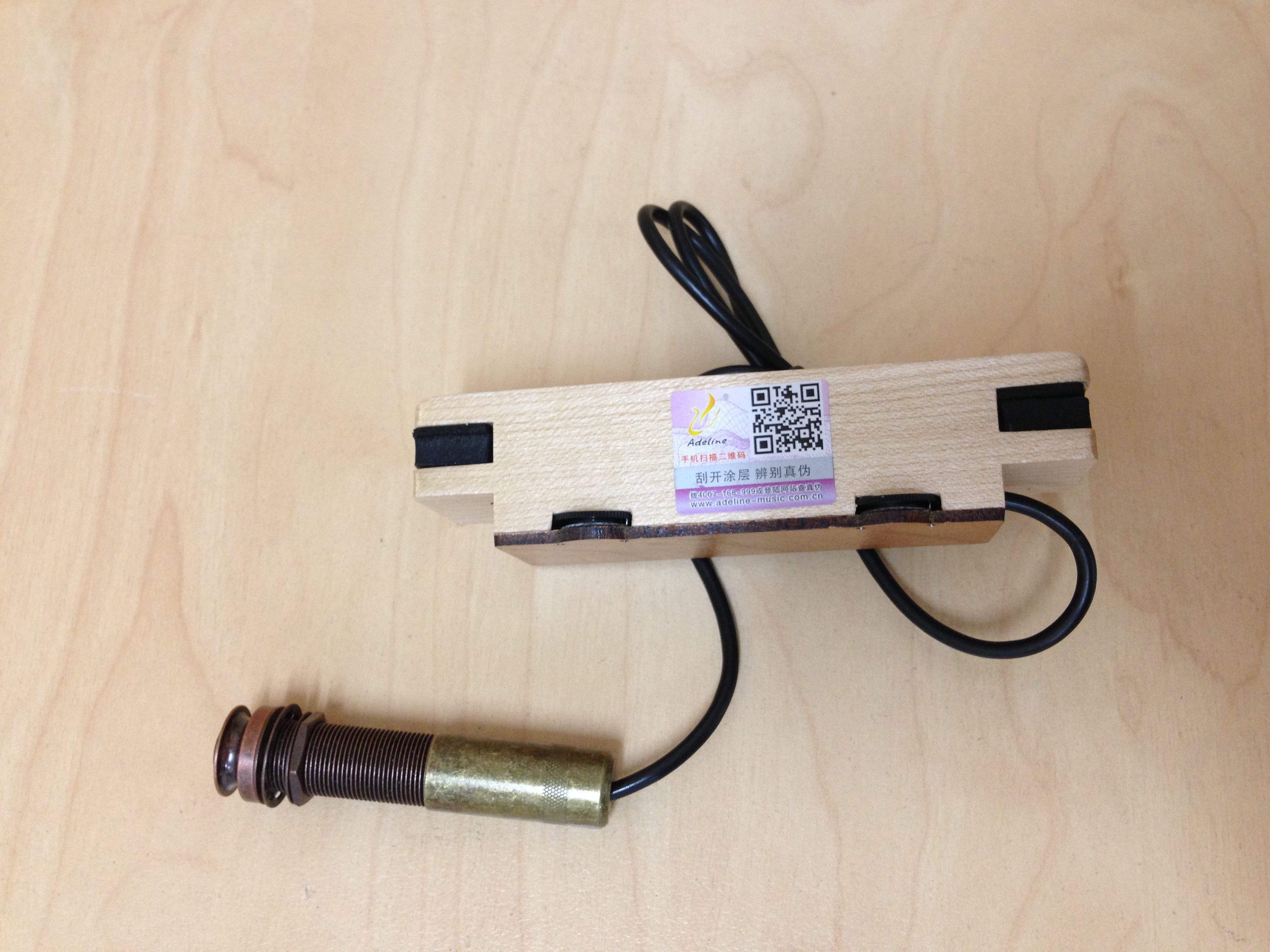 Adeline AD39T Passive Soundhole Folk Guitar Pickup, Volume & Tone Adjustable