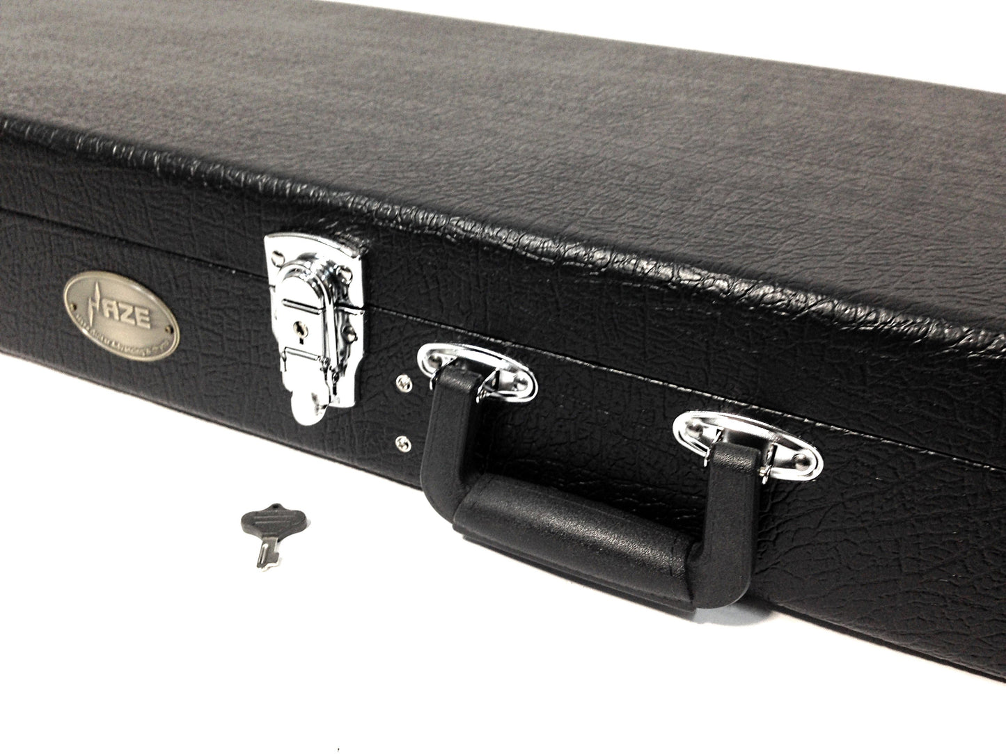 Haze HSBD1910C Rectangle Double Neck Electric Guitar Hard Case, Lockable, Black